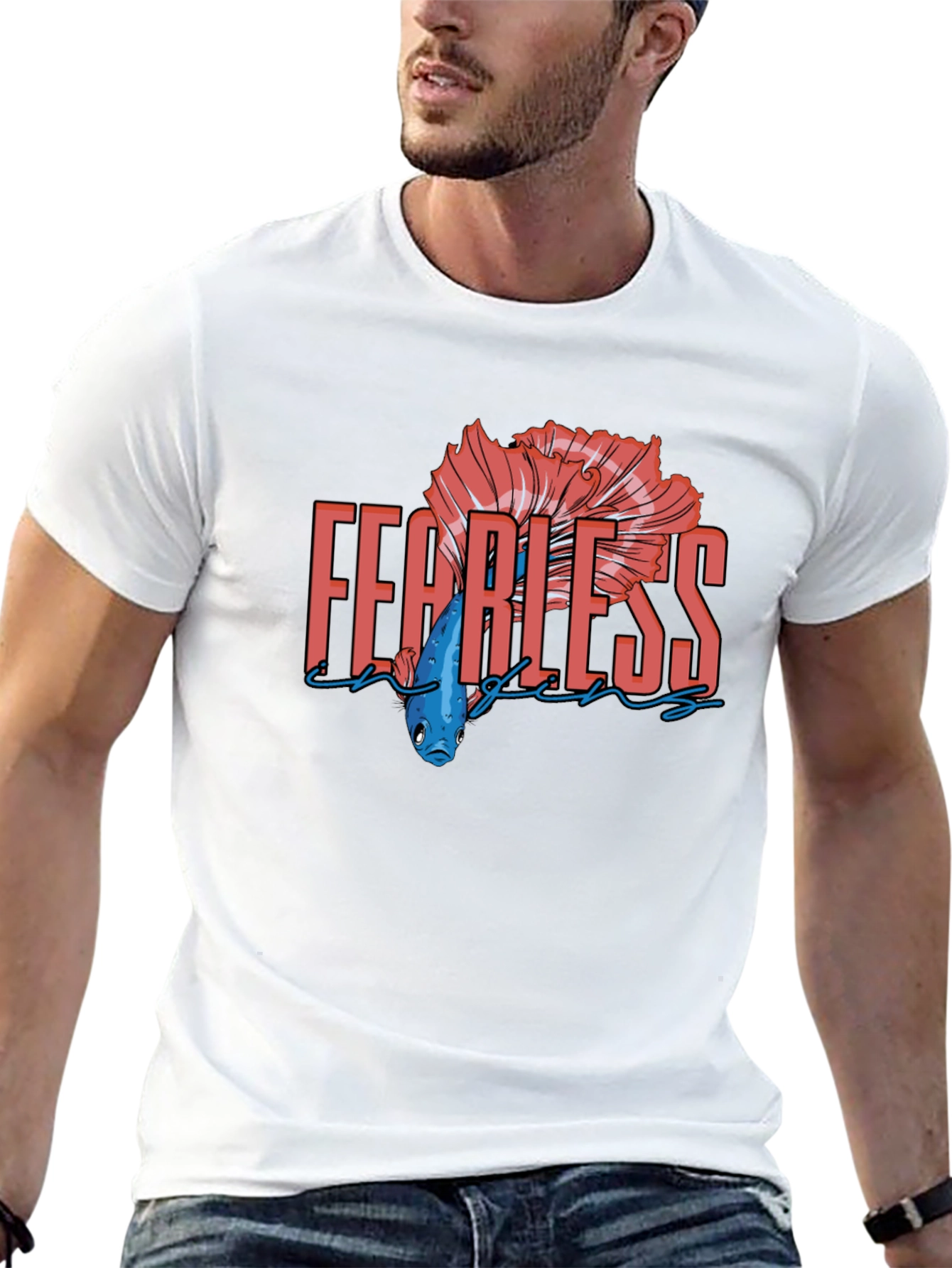 Fearless Betta Fish Graphic T-Shirt