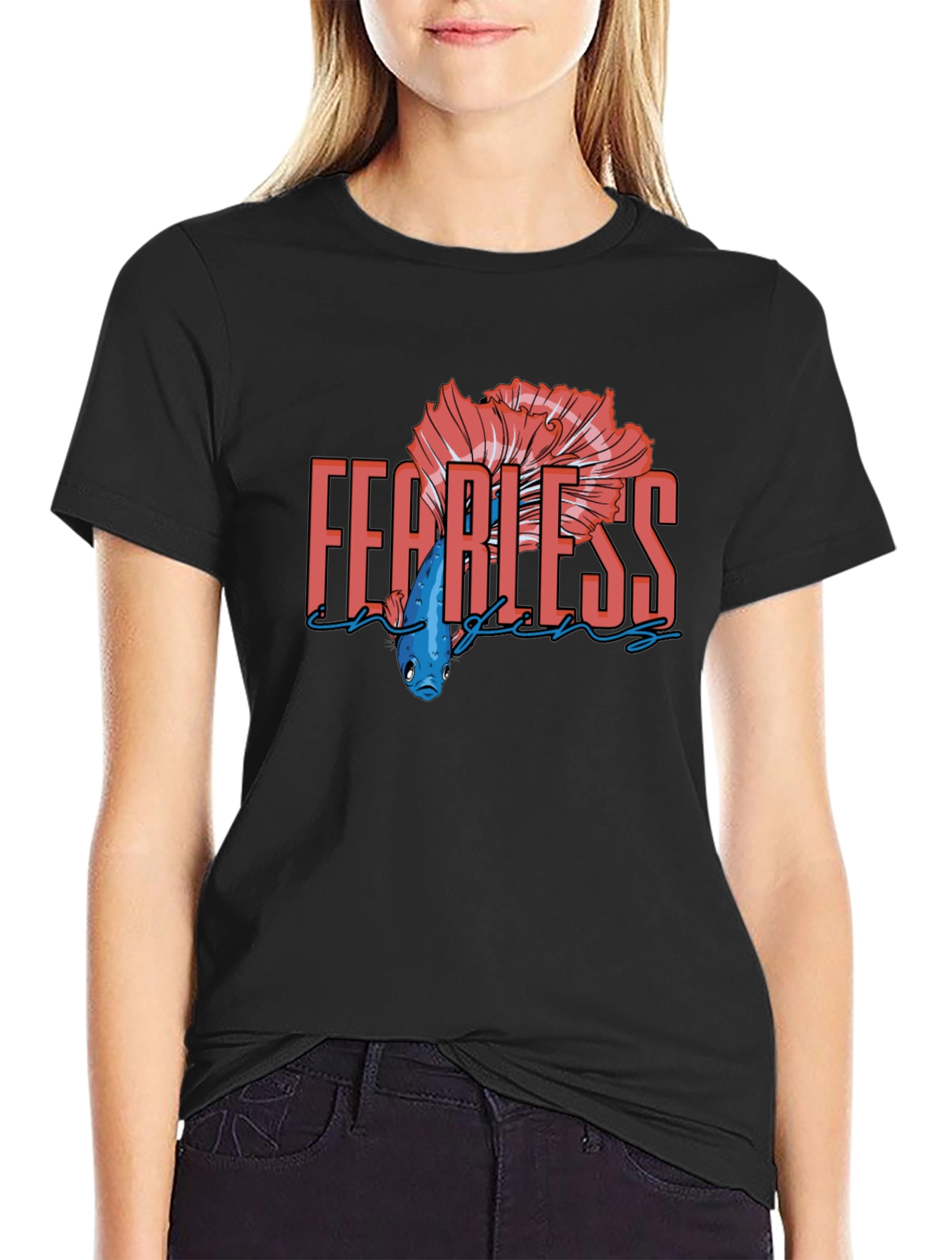 Fearless Betta Fish Graphic T-Shirt