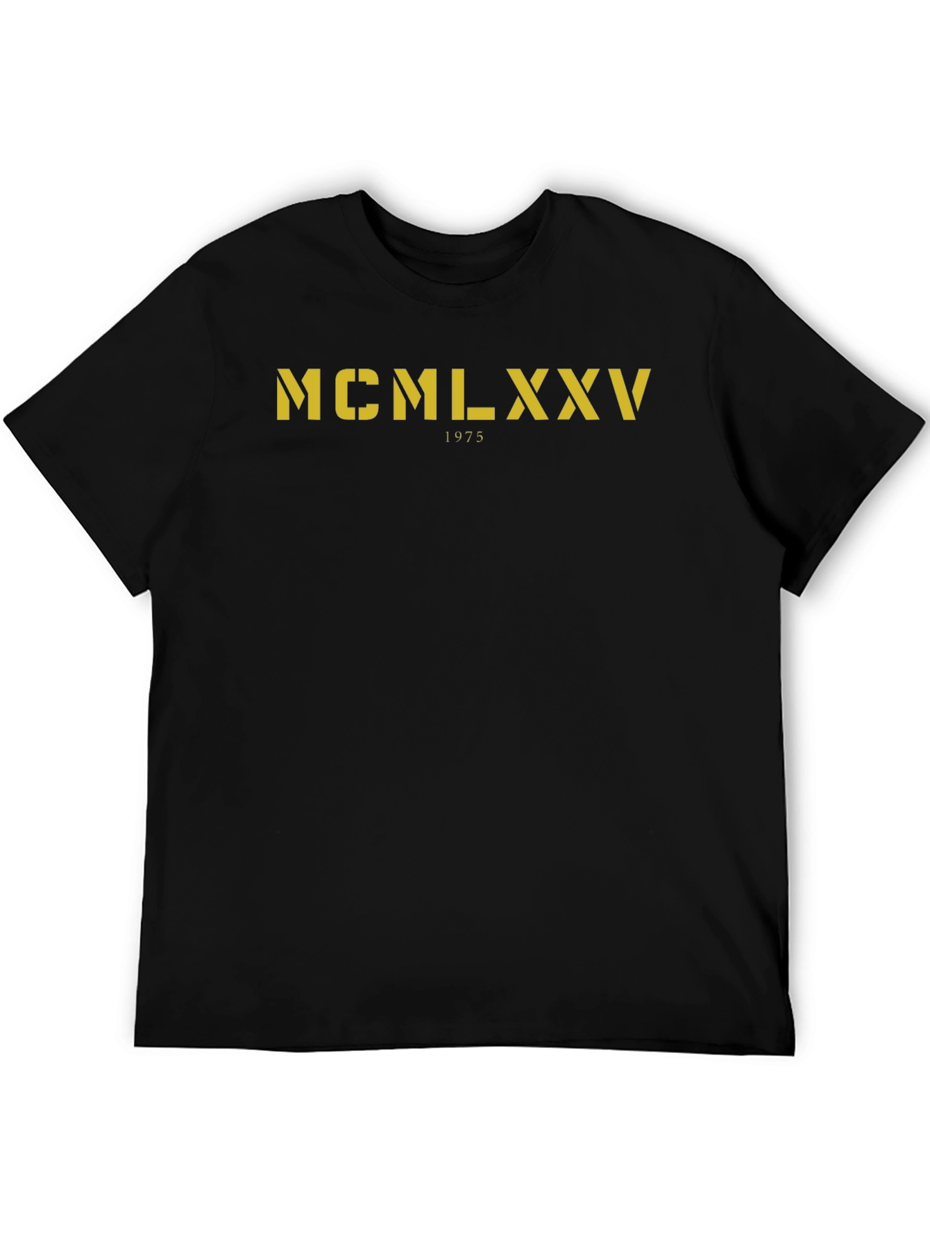 MCMLXXV 1975 Graphic Tee - Stylish Black T-Shirt