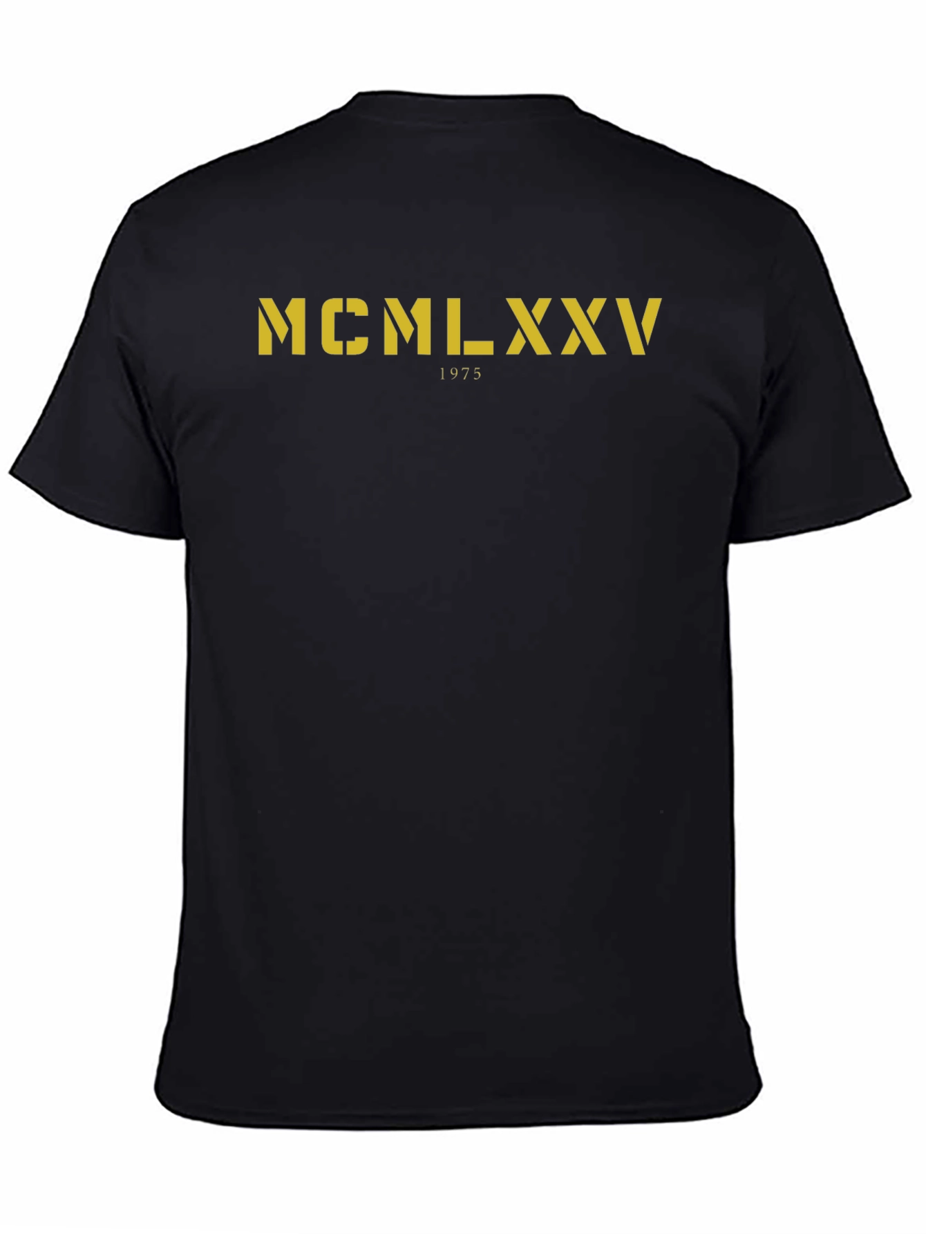 MCMLXXV 1975 Graphic Tee - Stylish Black T-Shirt