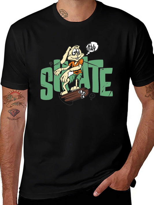 Skate All Day T-Shirt: Bunny Skateboarder