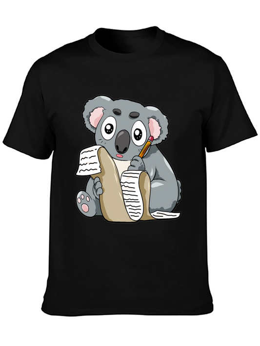 Koala Writer Graphic T-Shirt - Unisex Tee