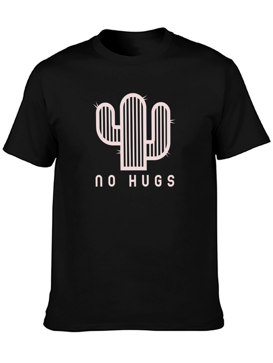 No Hugs Cactus Black Graphic Tee