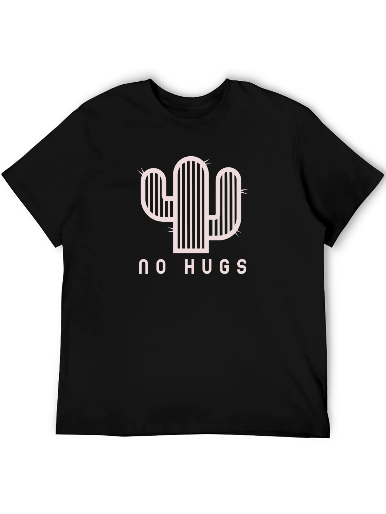 No Hugs Cactus Black Graphic Tee