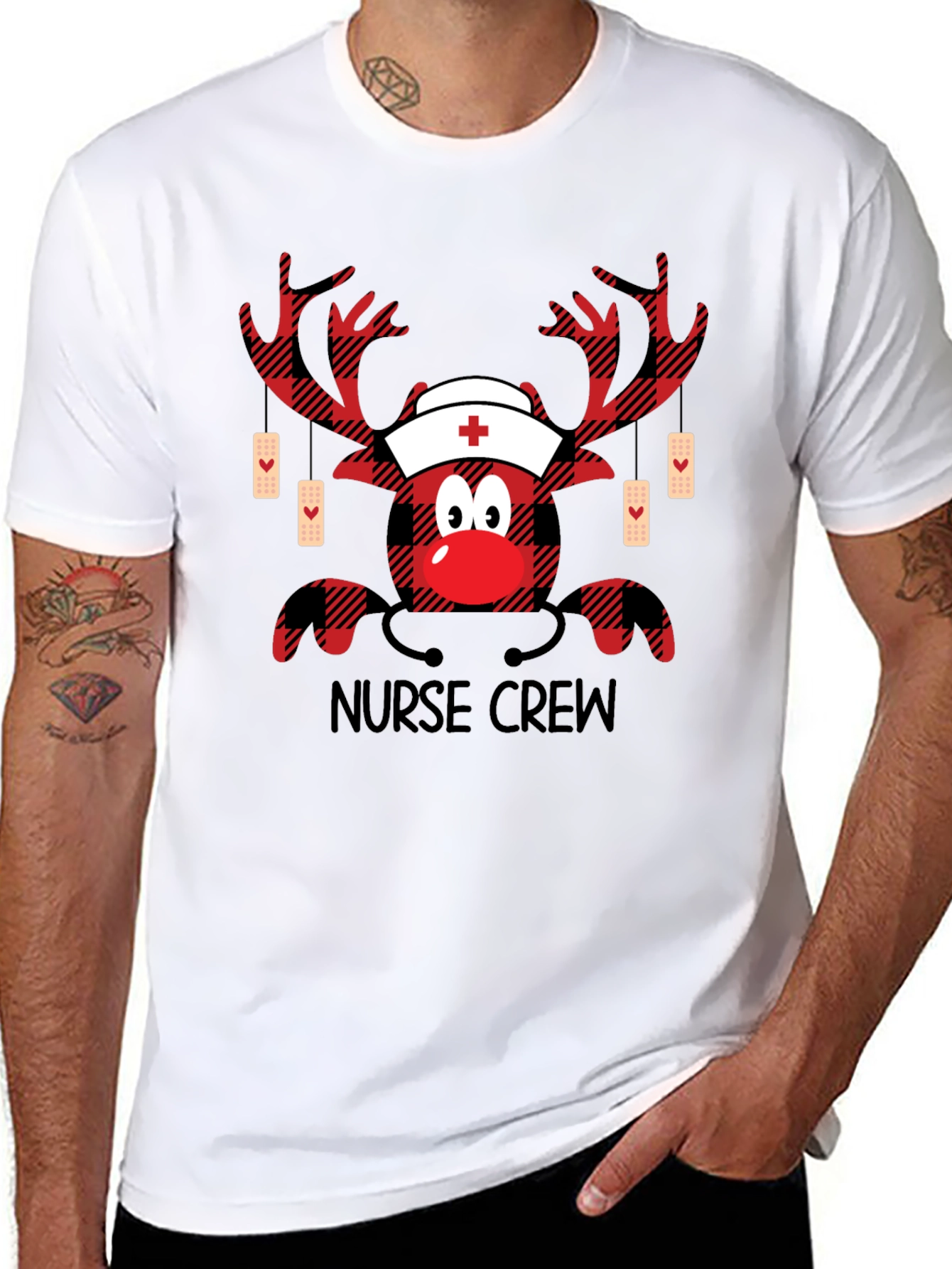 Nurse Crew Reindeer Graphic Tee