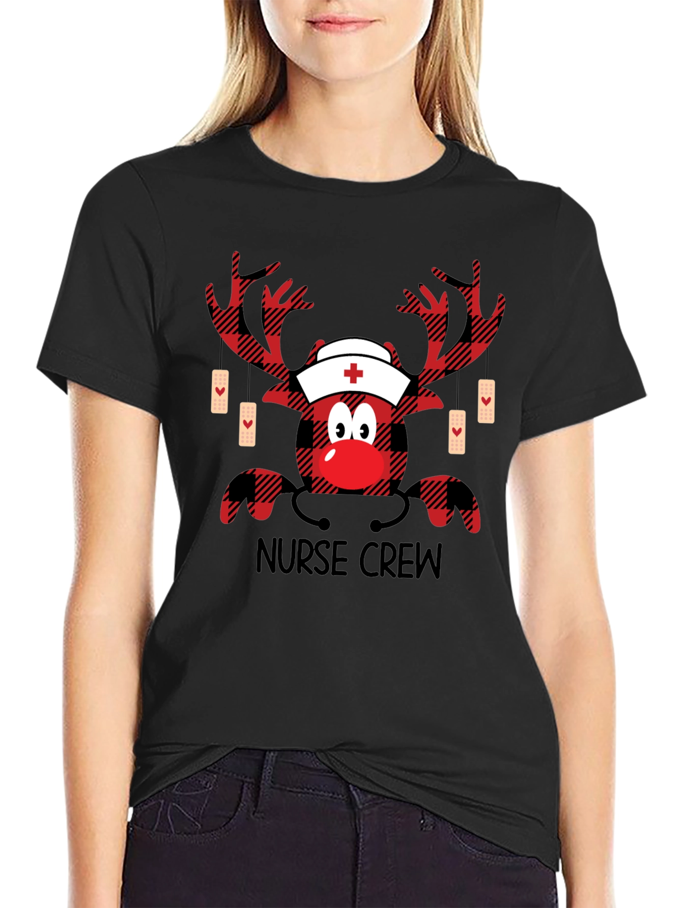 Nurse Crew Reindeer Graphic Tee