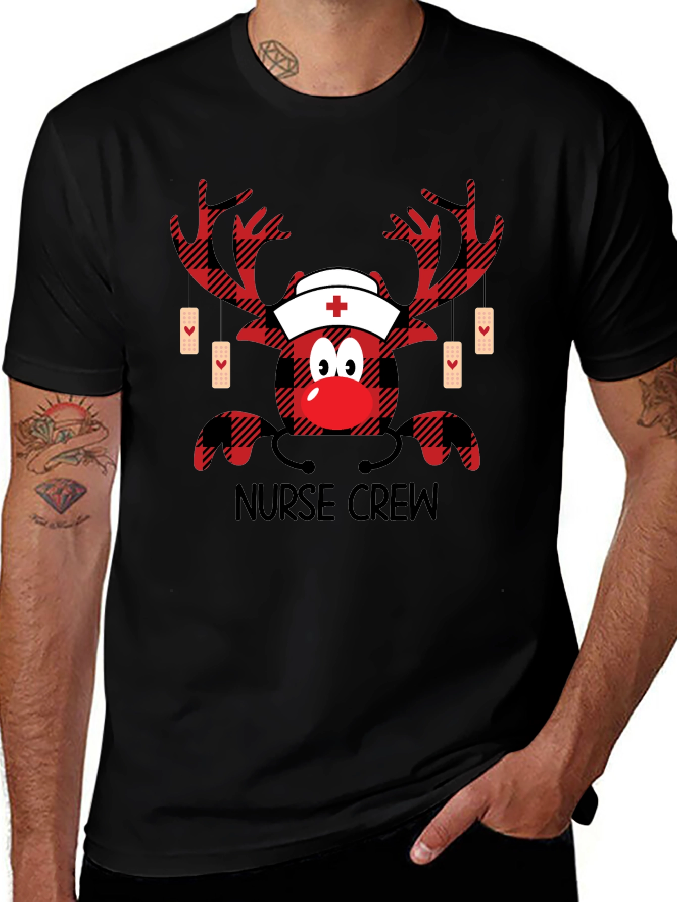 Nurse Crew Reindeer Graphic Tee