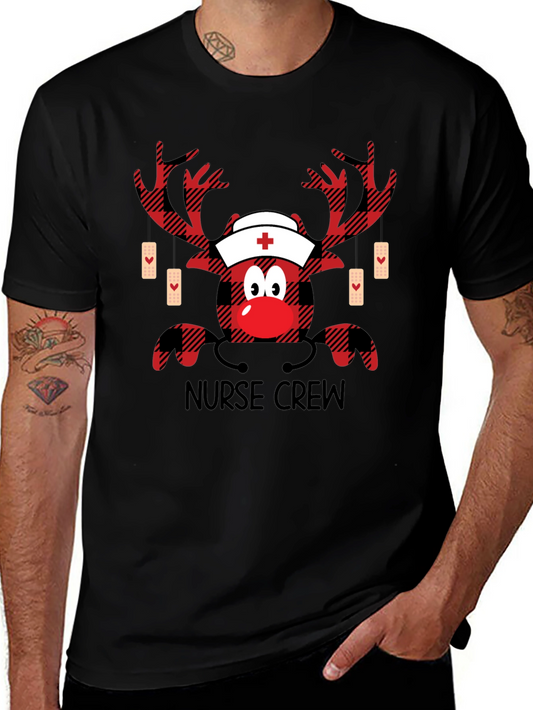 Nurse Crew Reindeer Graphic Tee