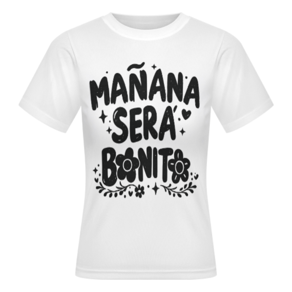 Positive Quote Graphic Tee, Retro Typography Streetwear Shirt, Oversized Inspirational T-Shirt, Minimal Monochrome Casual Top, Trendy Everyday Fashion Tee(z547)