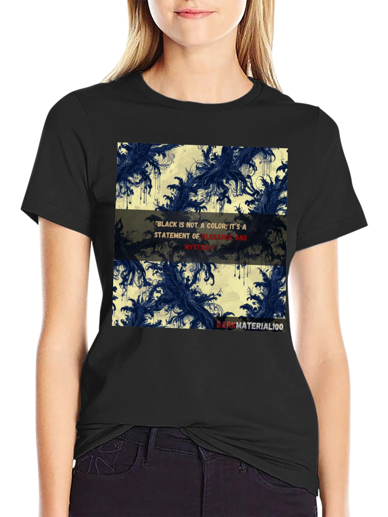 Elegant Black Graphic T-Shirt