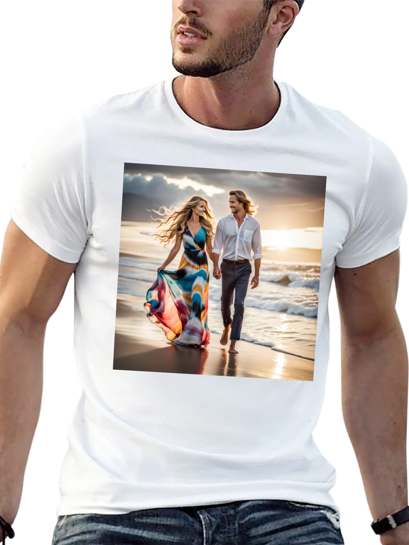 Romantic Beach Walk T-Shirt