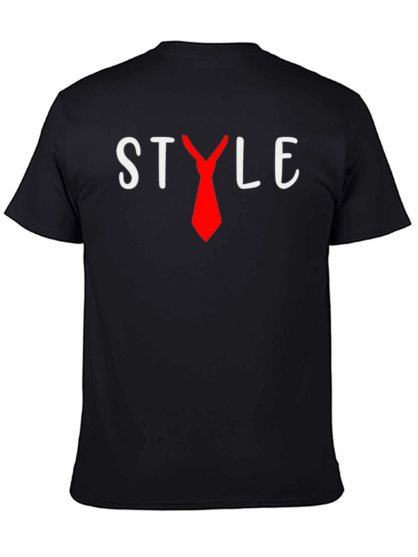 Style T-Shirt with Red Tie Graphic
