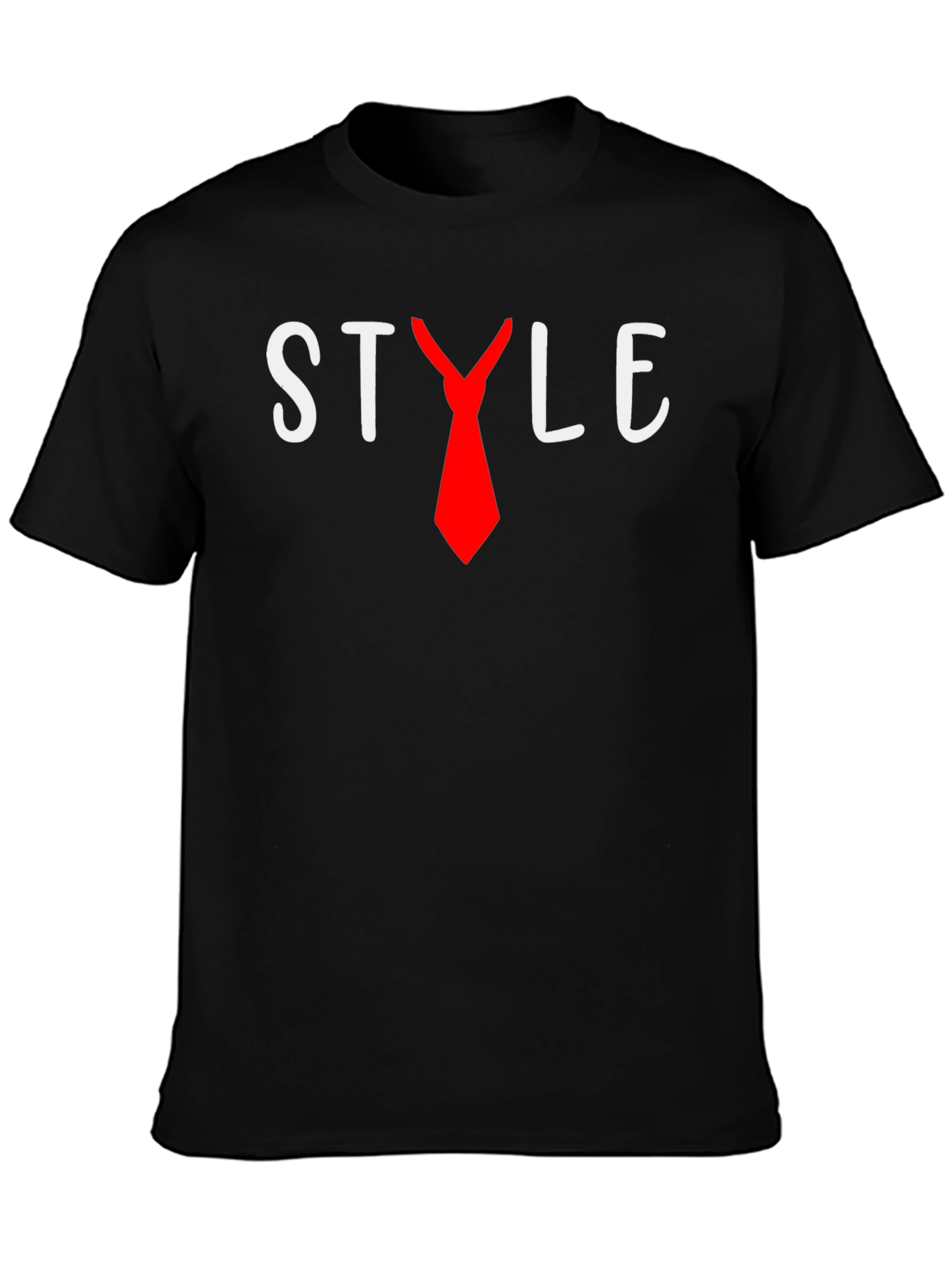 Style T-Shirt with Red Tie Graphic