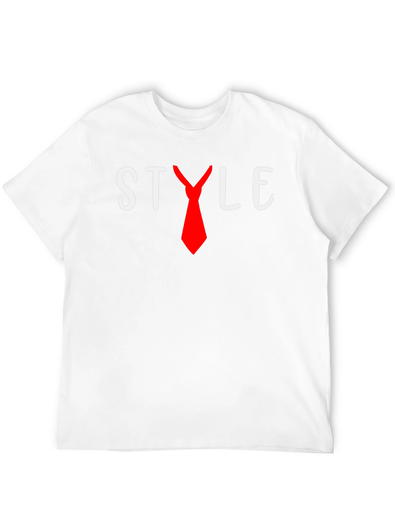 Style T-Shirt with Red Tie Graphic