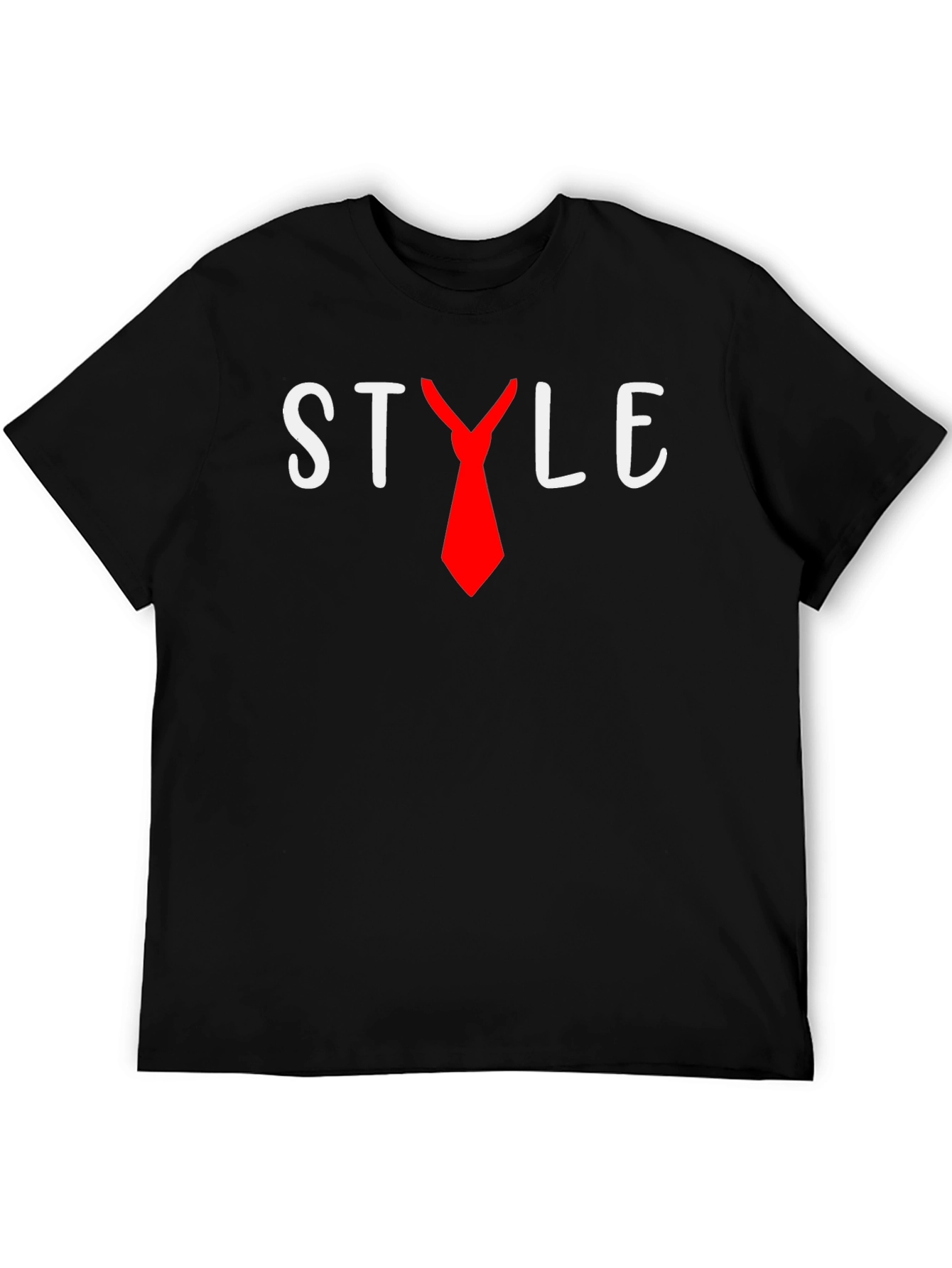 Style T-Shirt with Red Tie Graphic