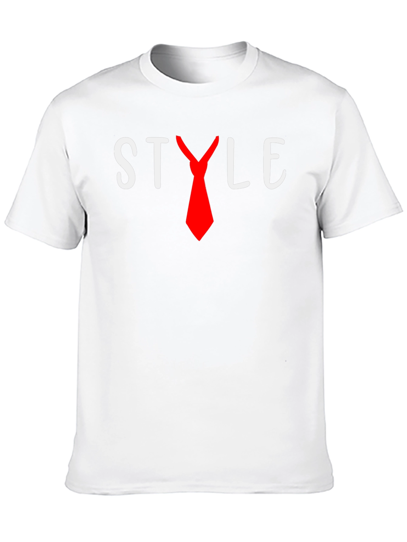 Style T-Shirt with Red Tie Graphic