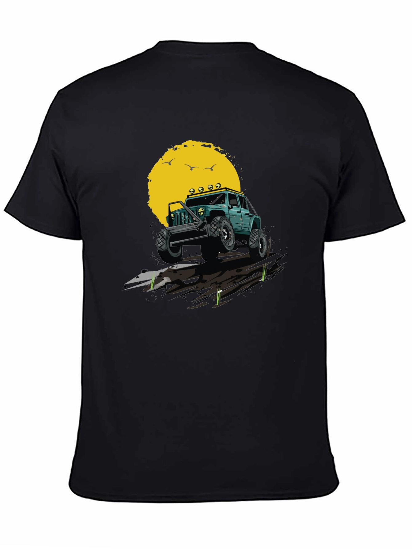Off-Road Adventure T-Shirt - Green Jeep Design