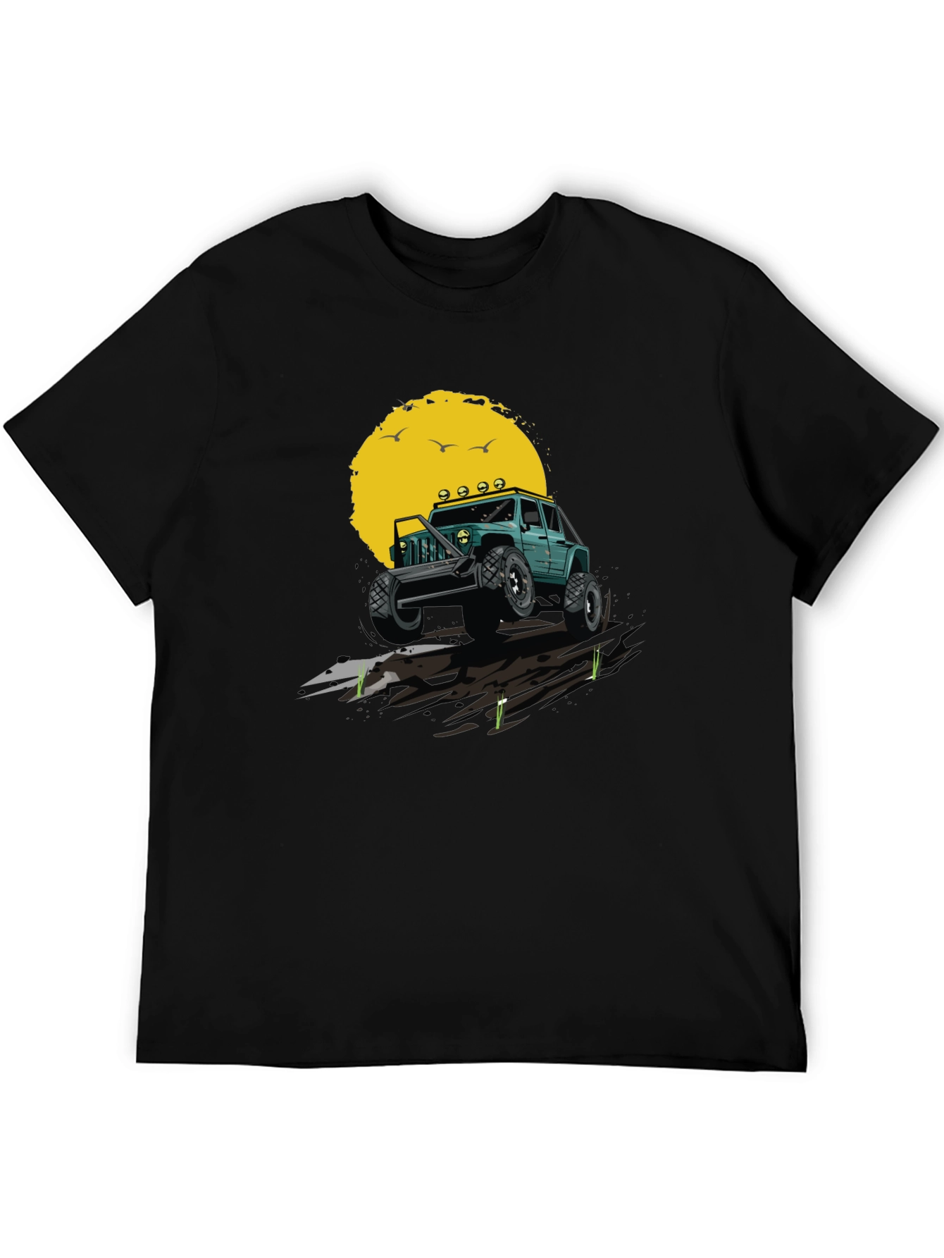 Off-Road Adventure T-Shirt - Green Jeep Design