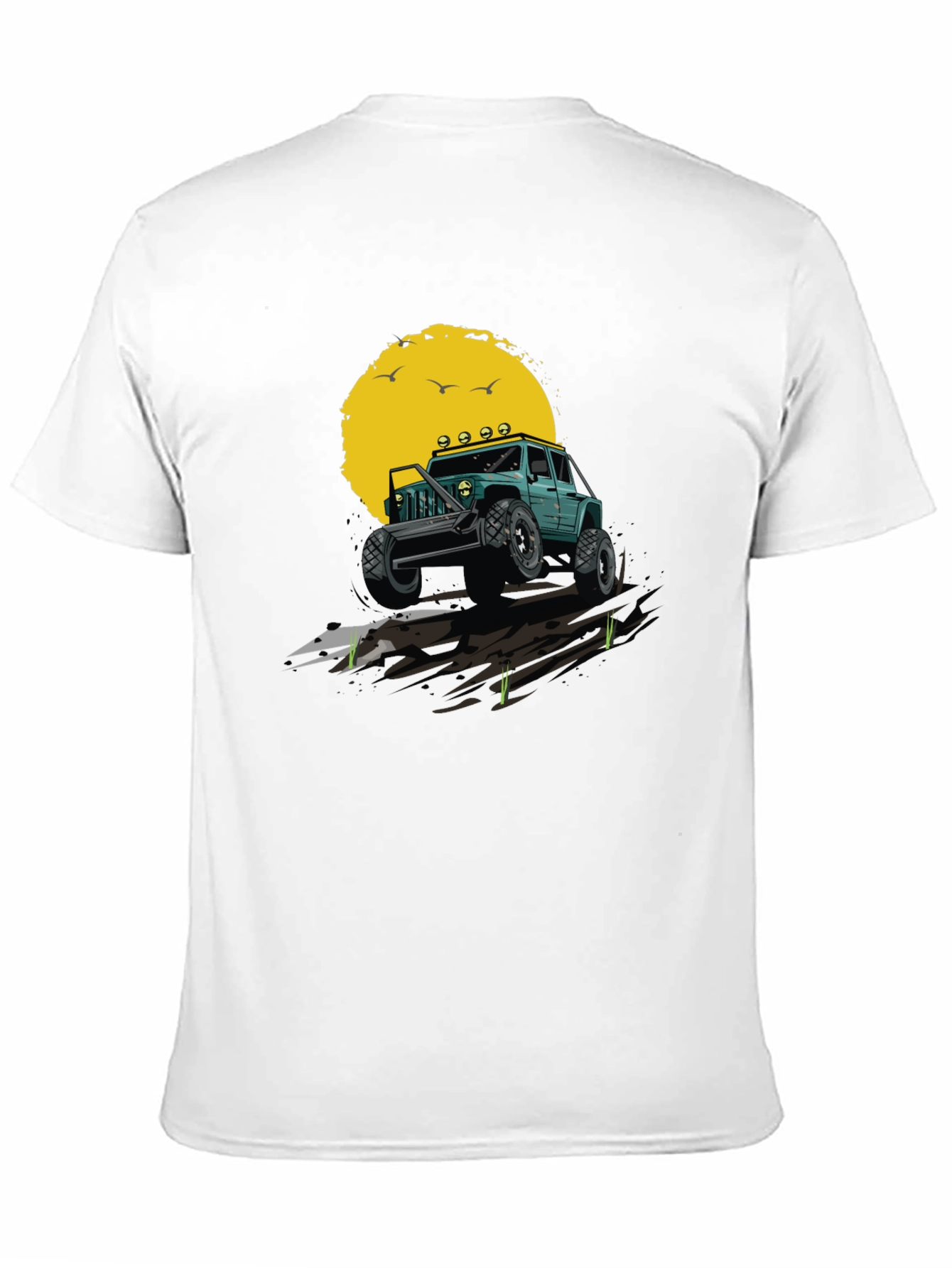 Off-Road Adventure T-Shirt - Green Jeep Design