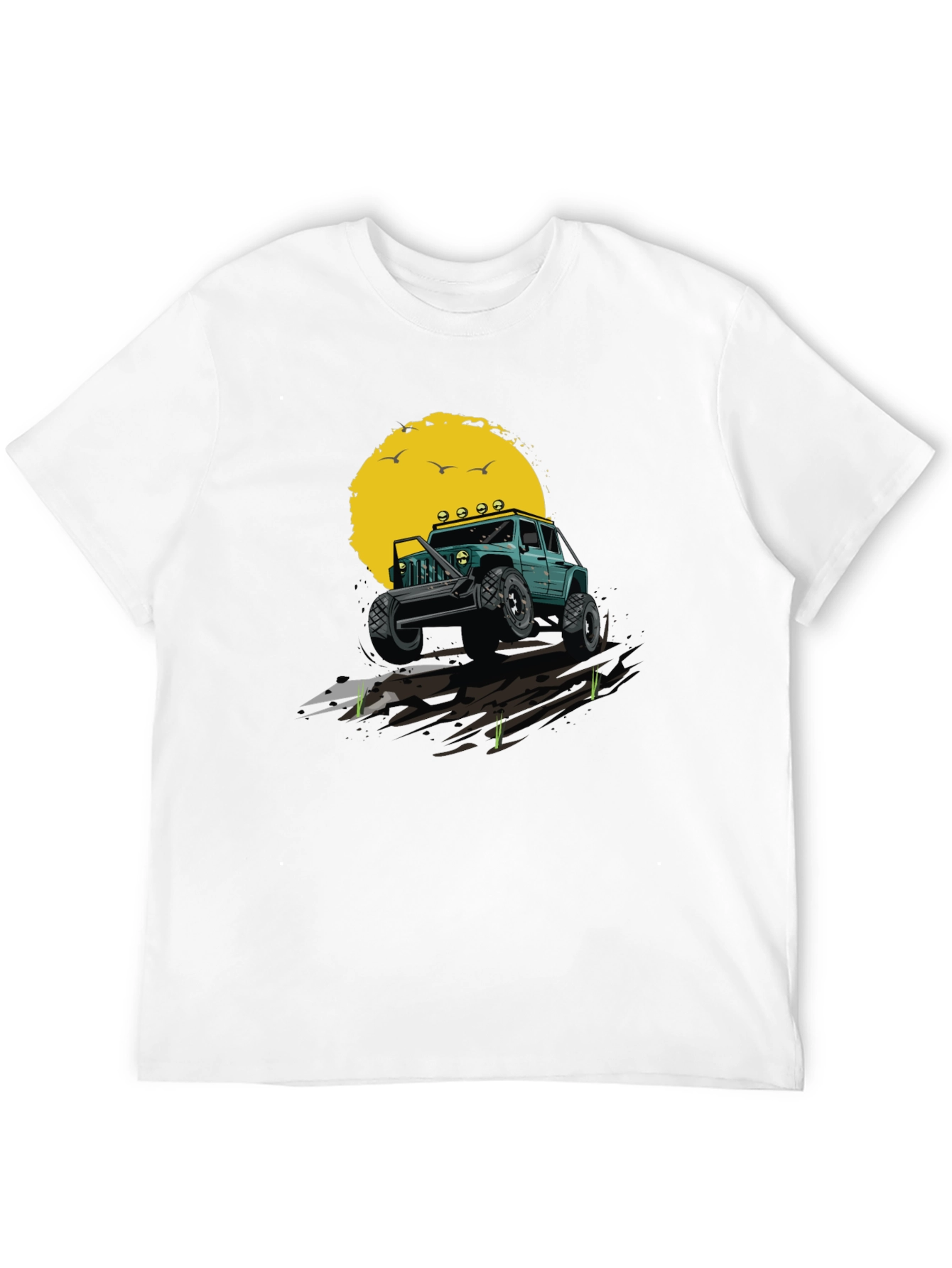 Off-Road Adventure T-Shirt - Green Jeep Design