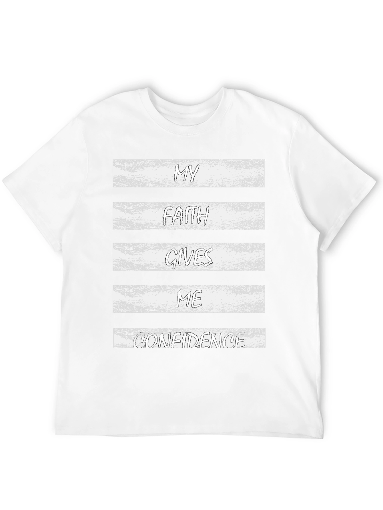 Faith Gives Confidence Black Graphic T-Shirt