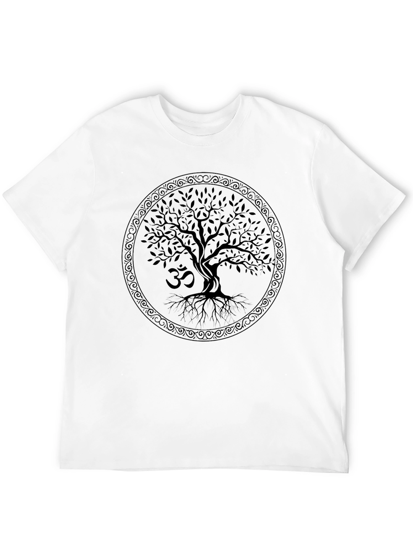 Tree of Life OM Yoga Graphic T-Shirt - Black