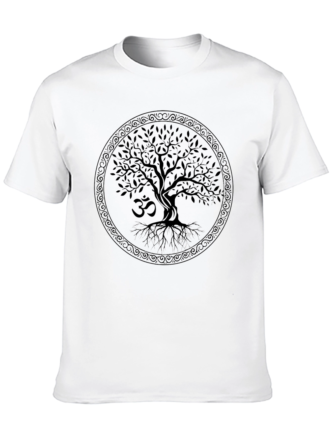 Tree of Life OM Yoga Graphic T-Shirt - Black