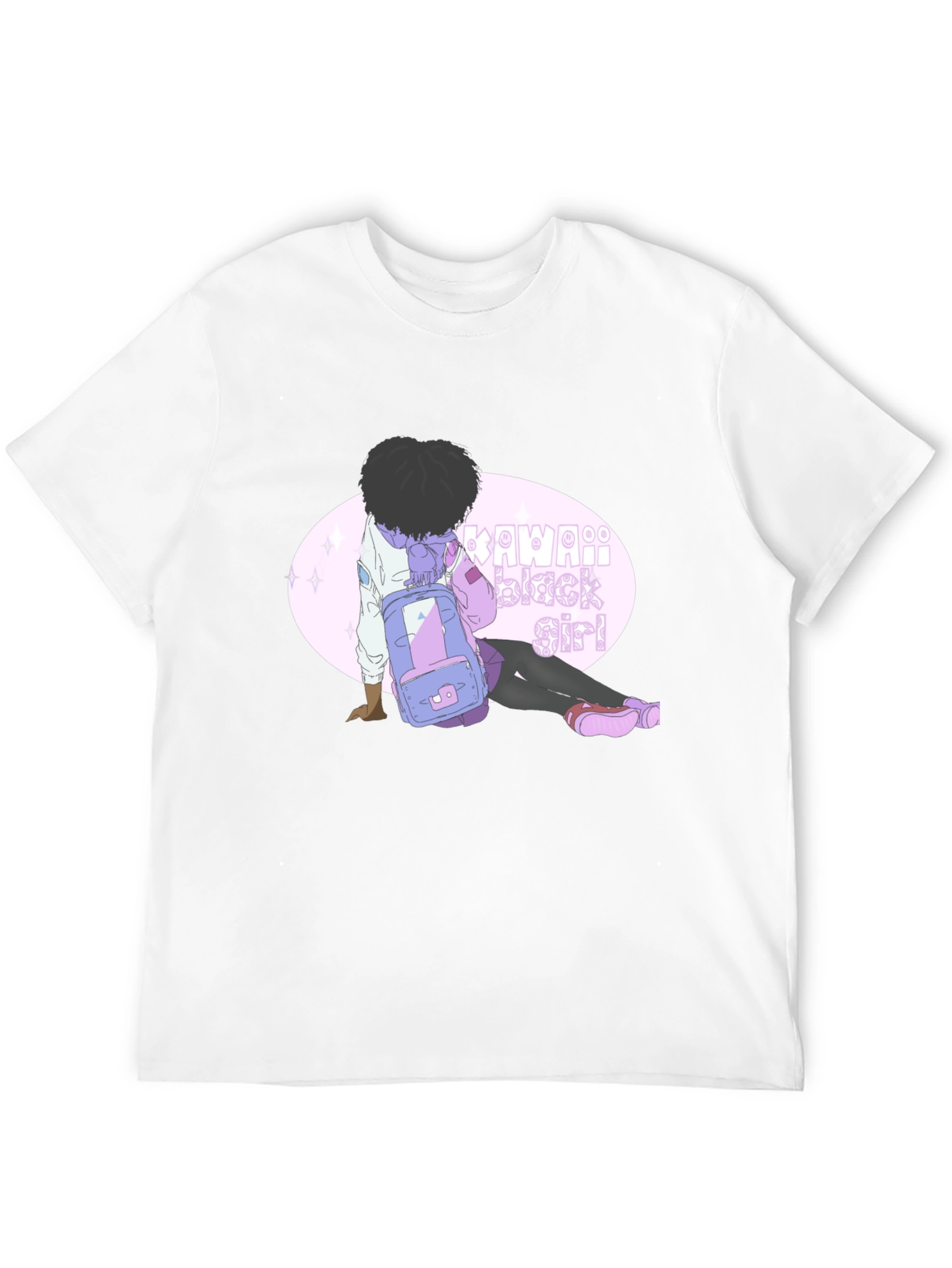 Kawaii Black Girl Graphic Tee - Unisex