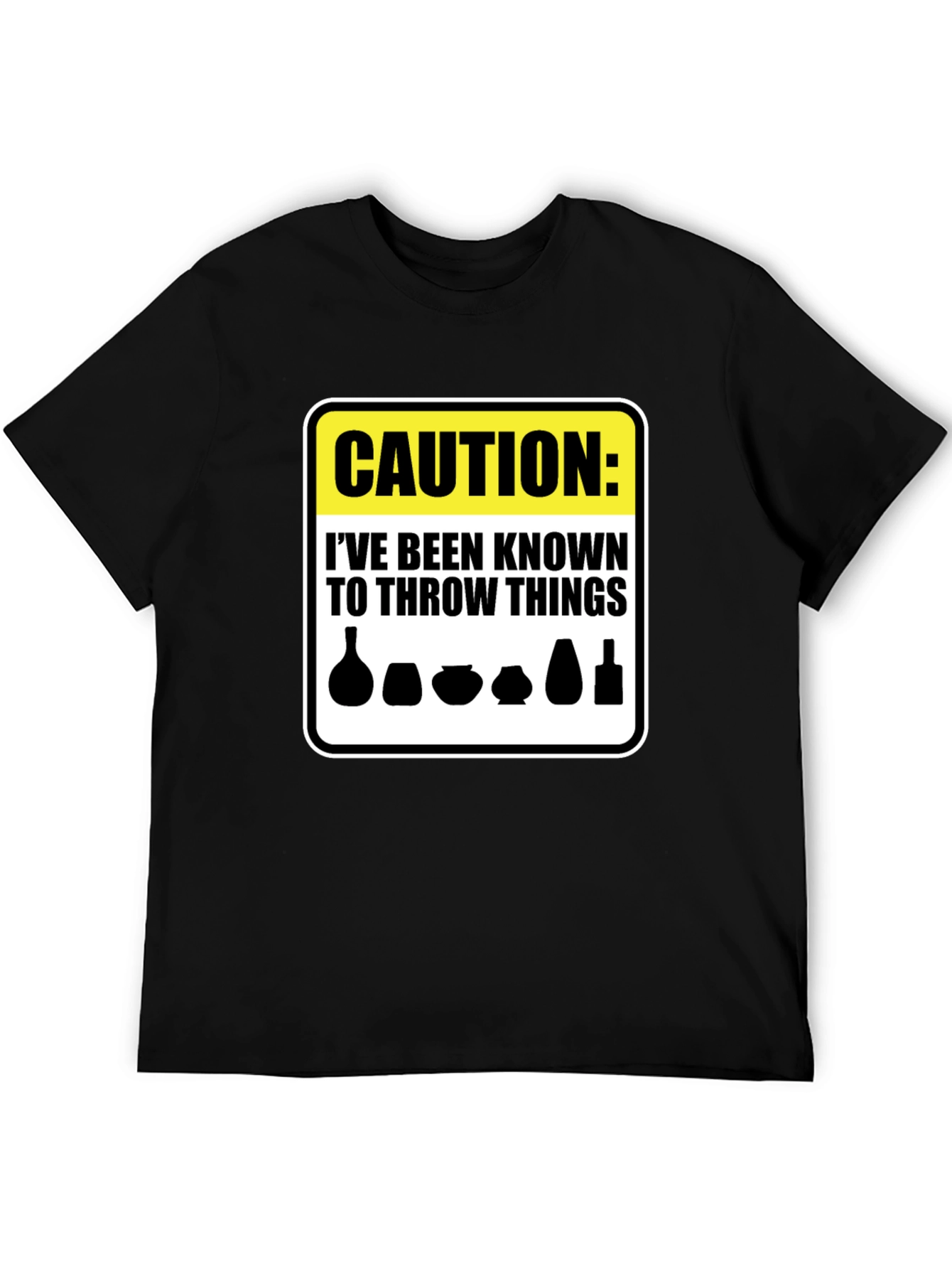 Caution Throw Things T-Shirt - Funny Pottery Gift