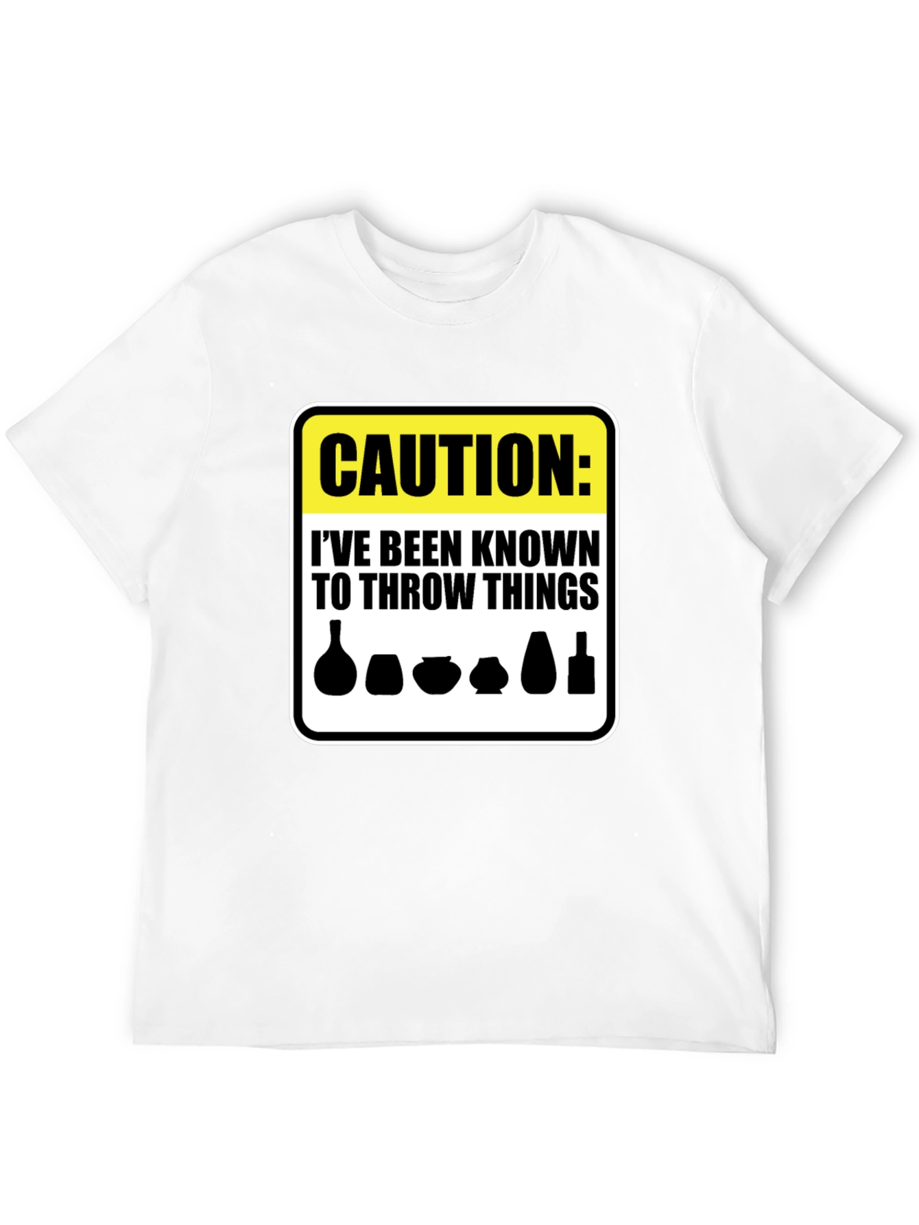 Caution Throw Things T-Shirt - Funny Pottery Gift