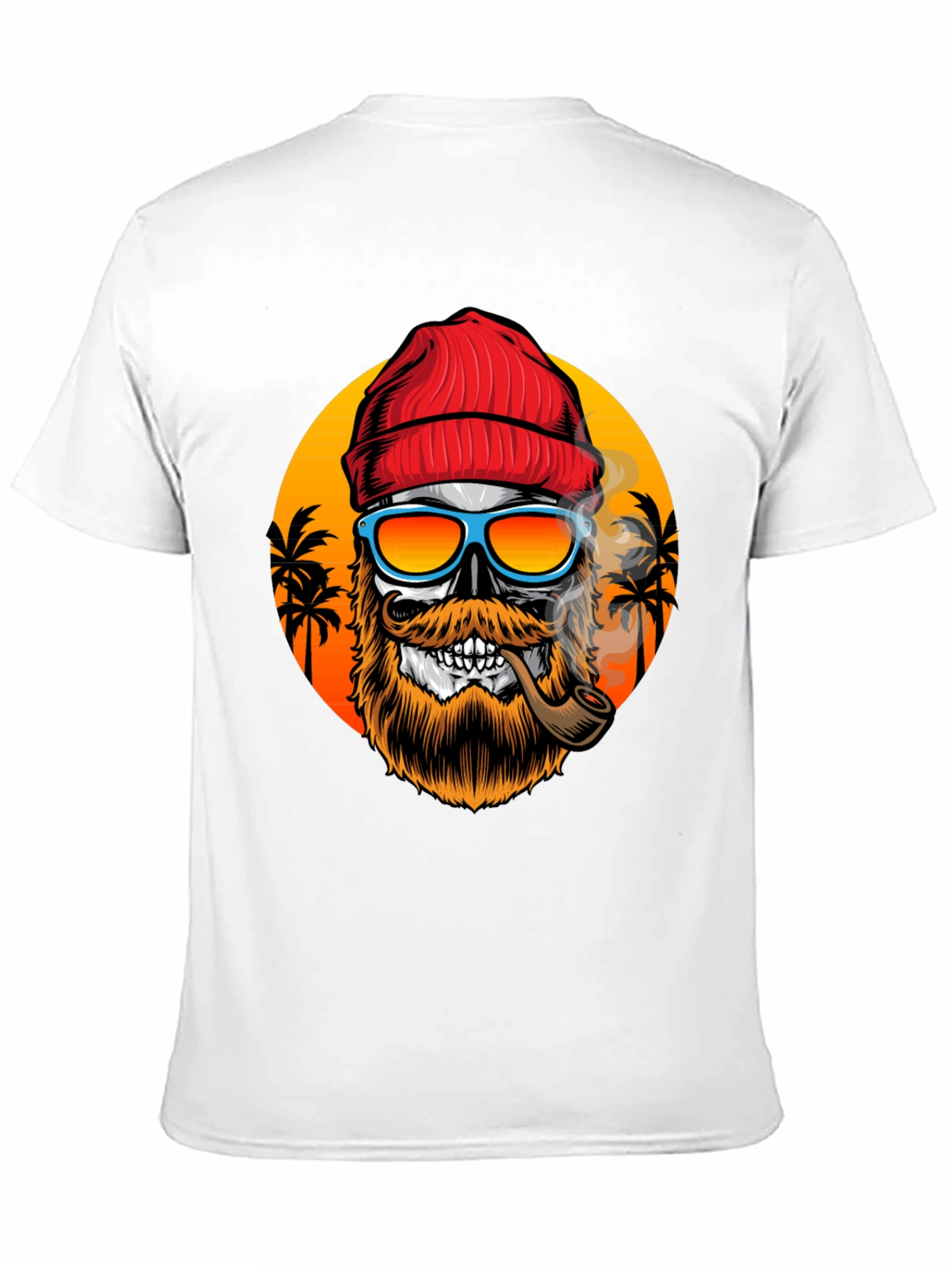 Skull with Beanie & Pipe T-Shirt