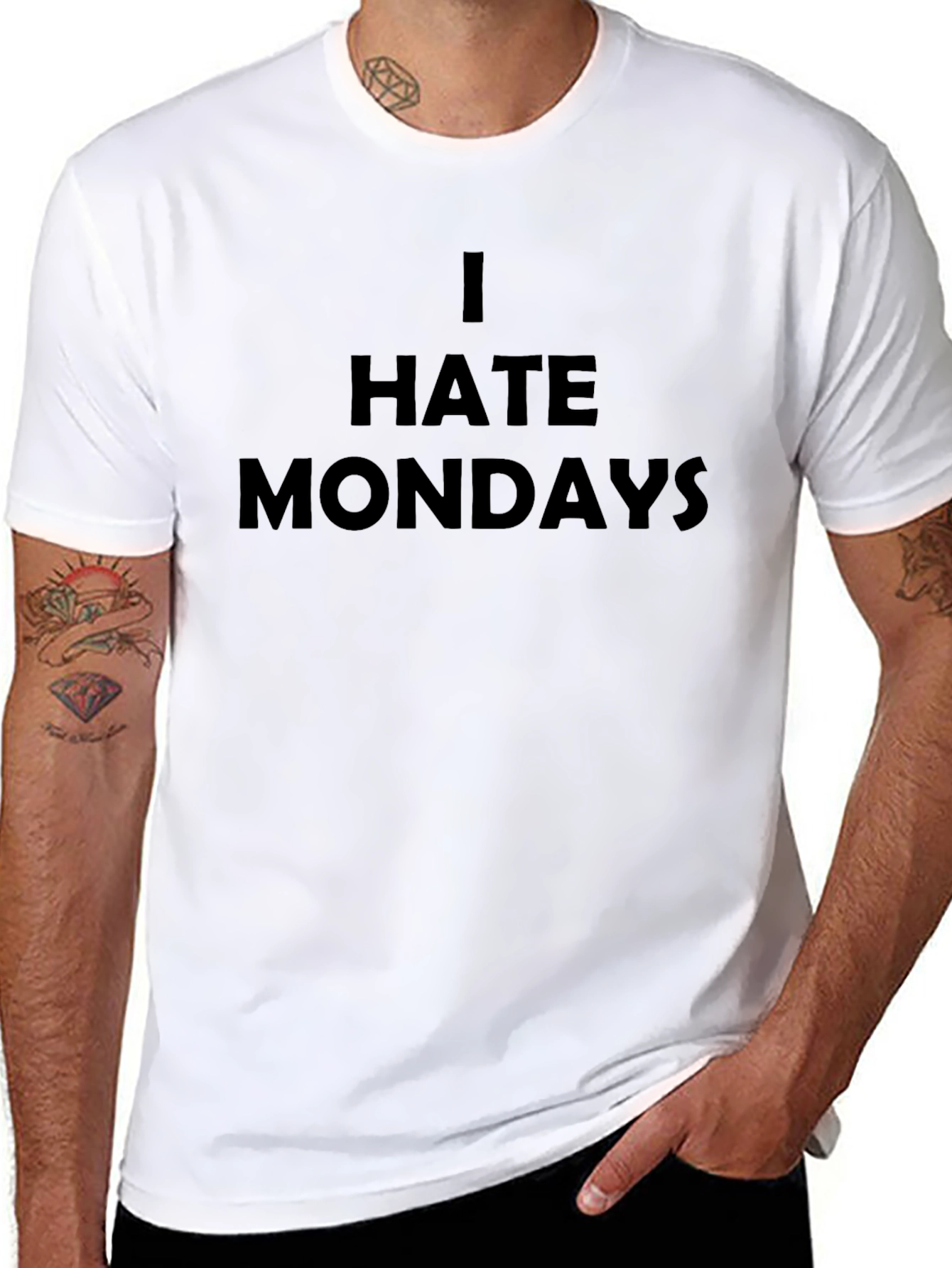 I Hate Mondays Black T-Shirt - Express Your Disdain!
