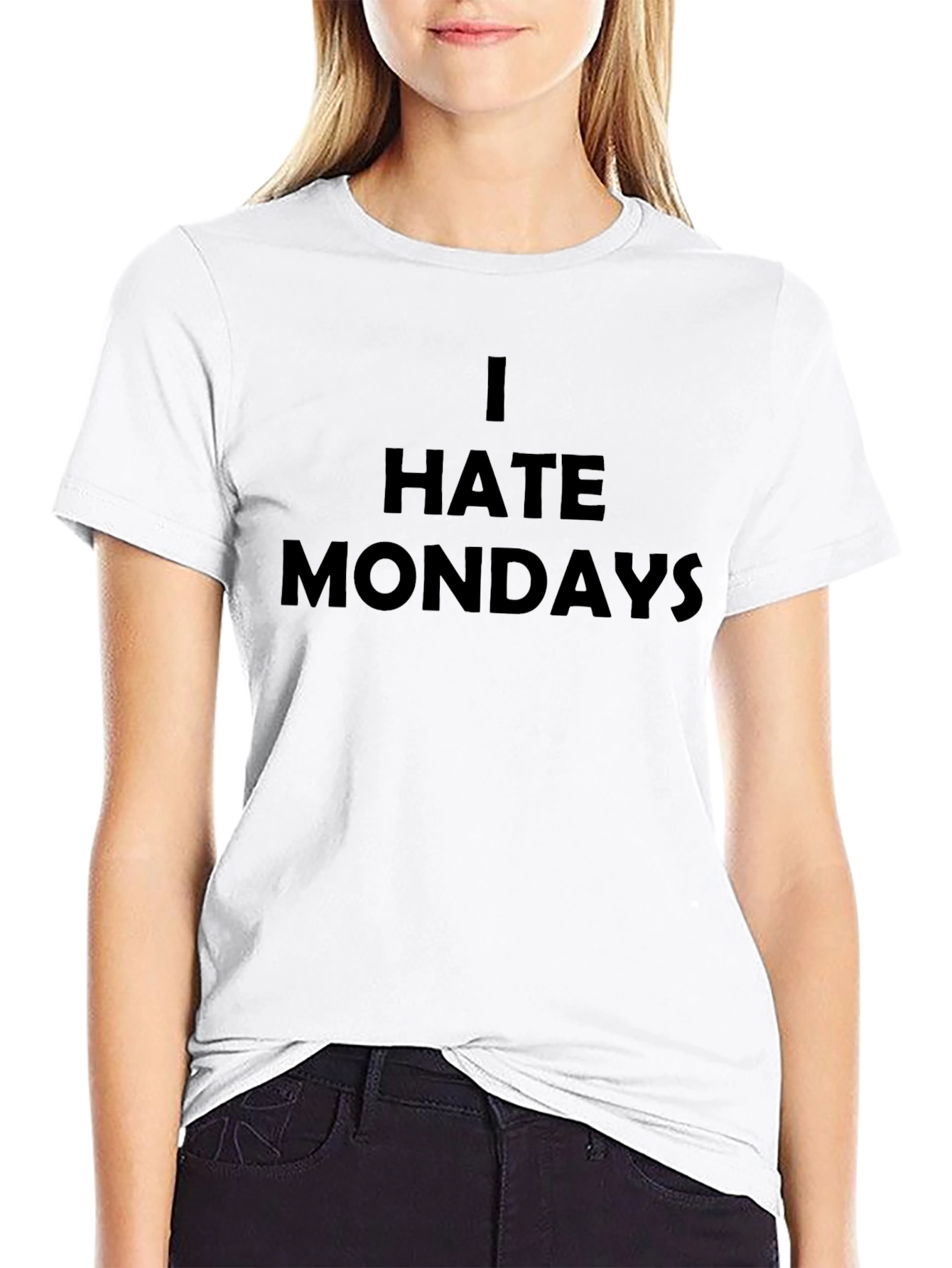 I Hate Mondays Black T-Shirt - Express Your Disdain!