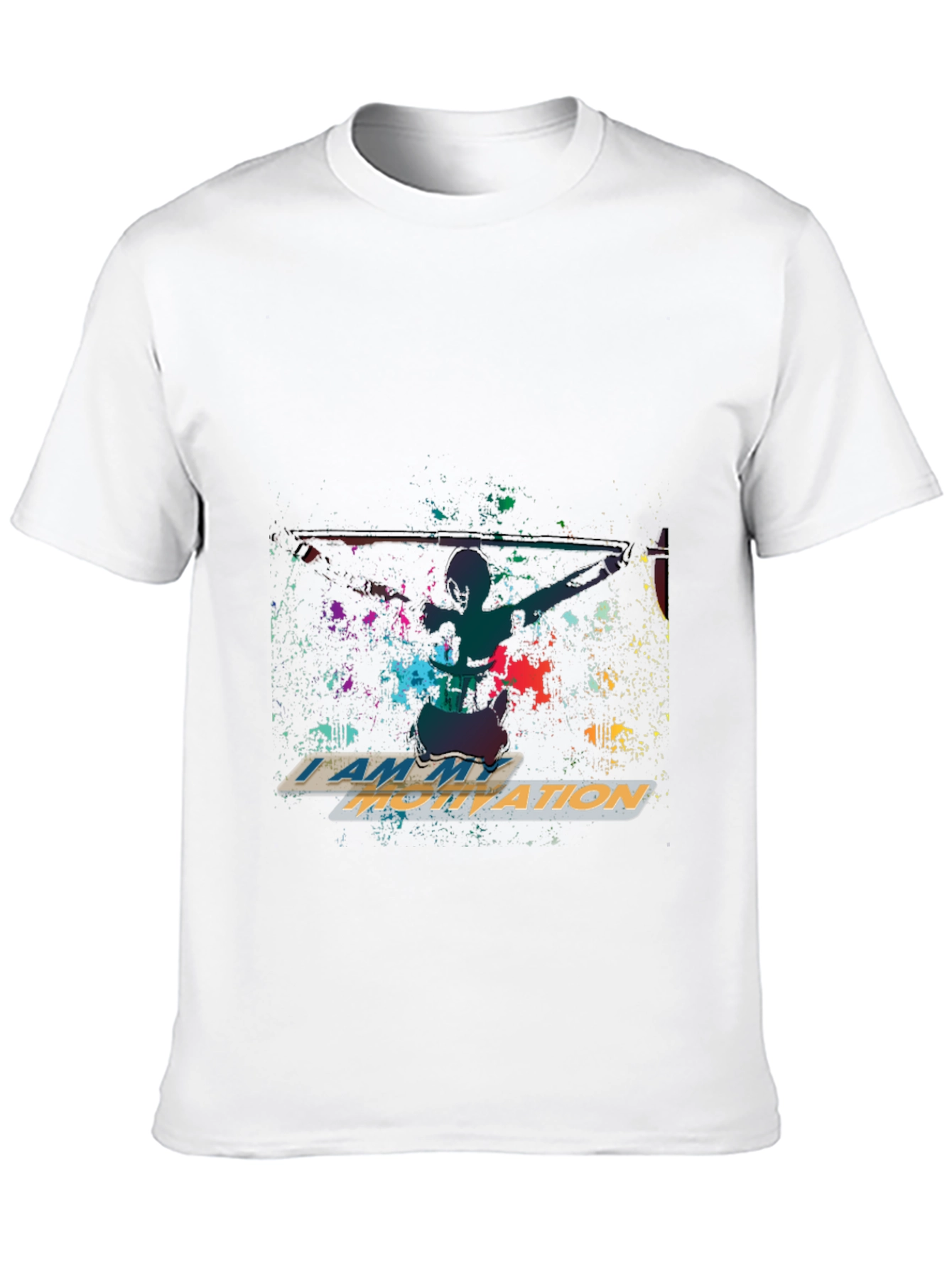 Motivational Graphic Print Crew Neck T-Shirt