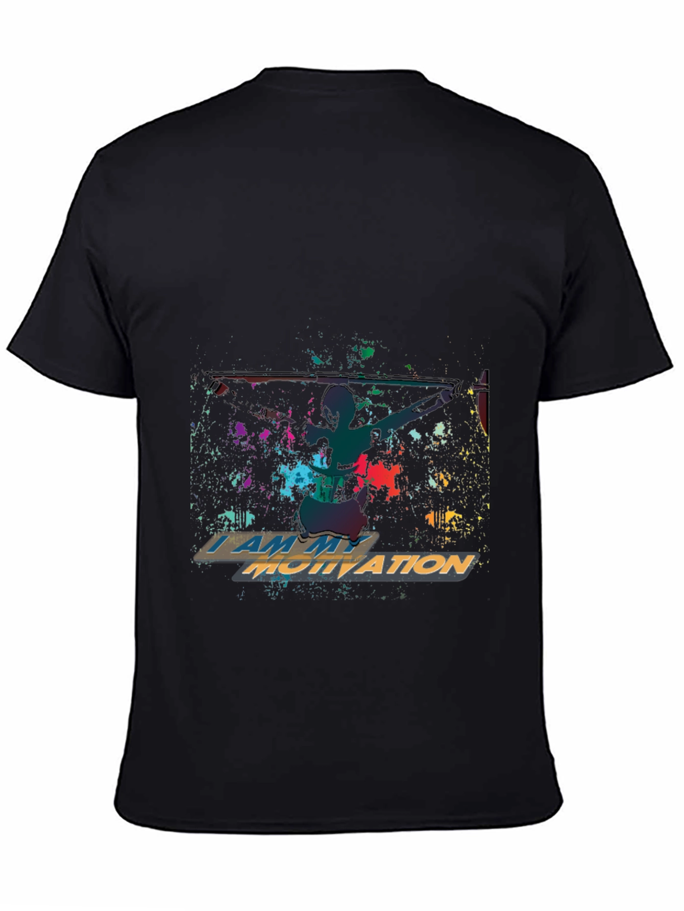 Motivational Graphic Print Crew Neck T-Shirt