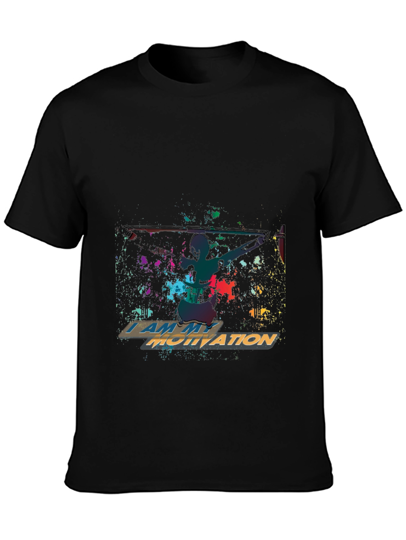Motivational Graphic Print Crew Neck T-Shirt