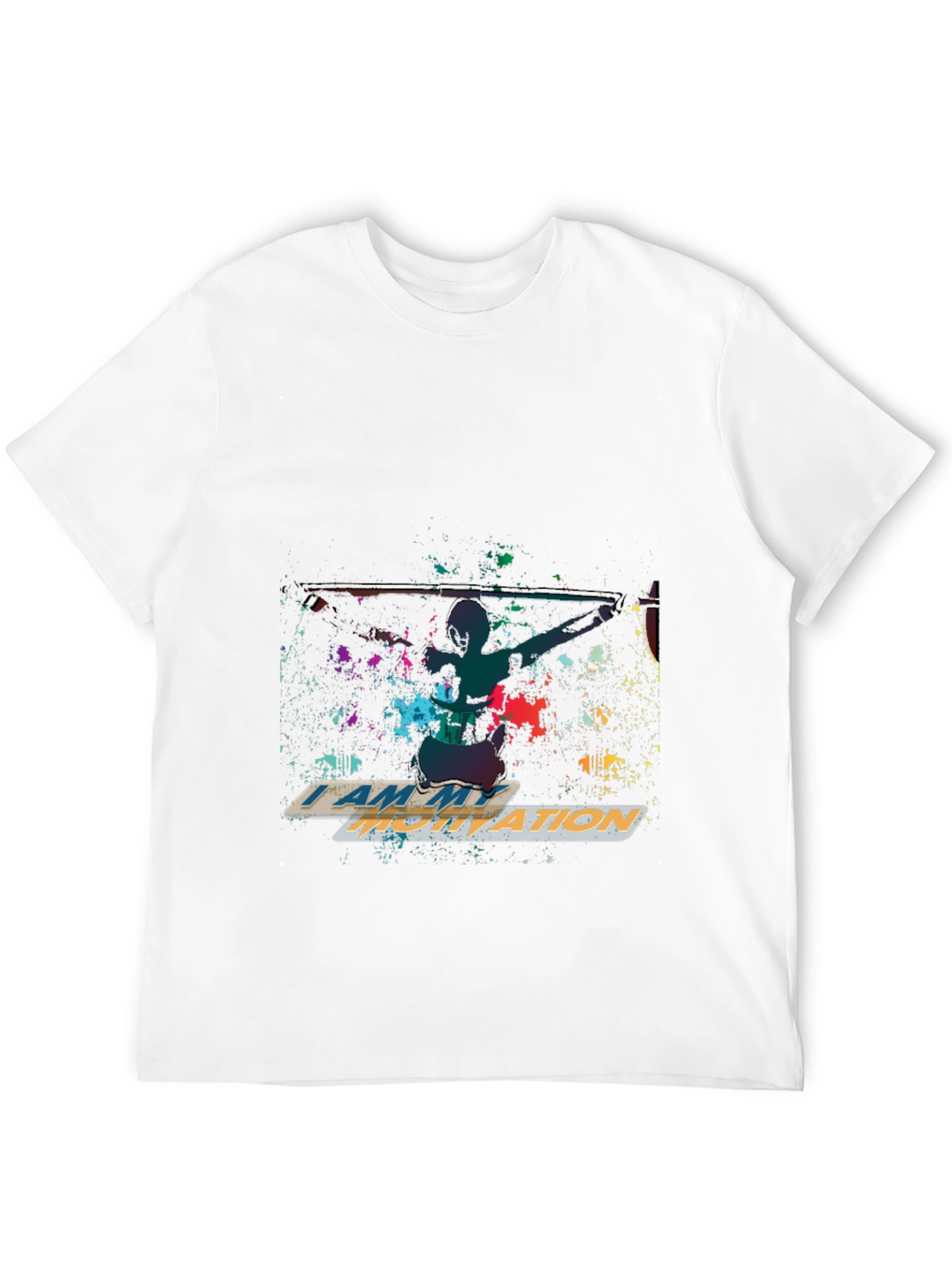 Motivational Graphic Print Crew Neck T-Shirt