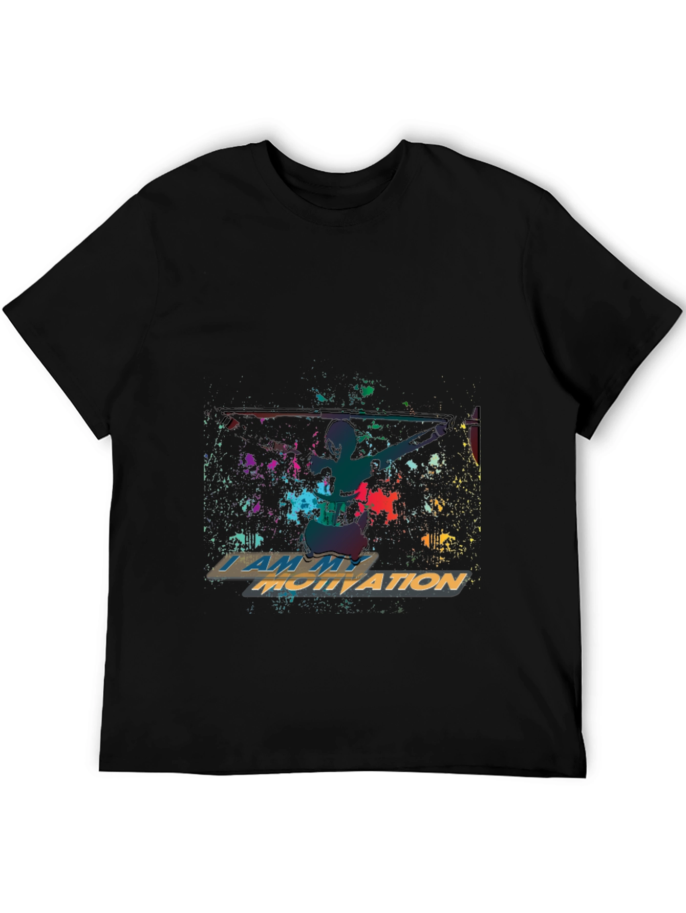 Motivational Graphic Print Crew Neck T-Shirt