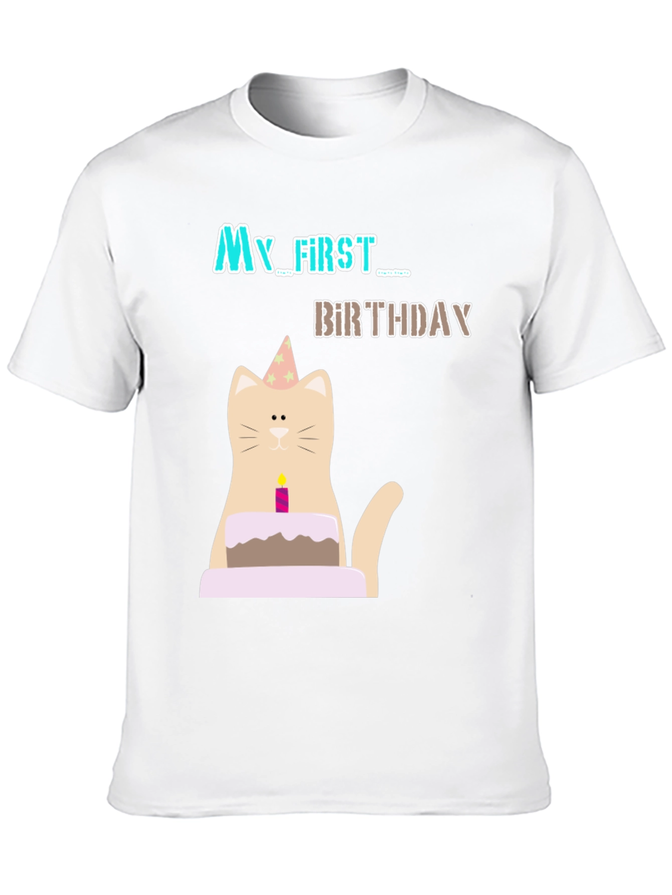 My First Birthday Cat Graphic T-Shirt