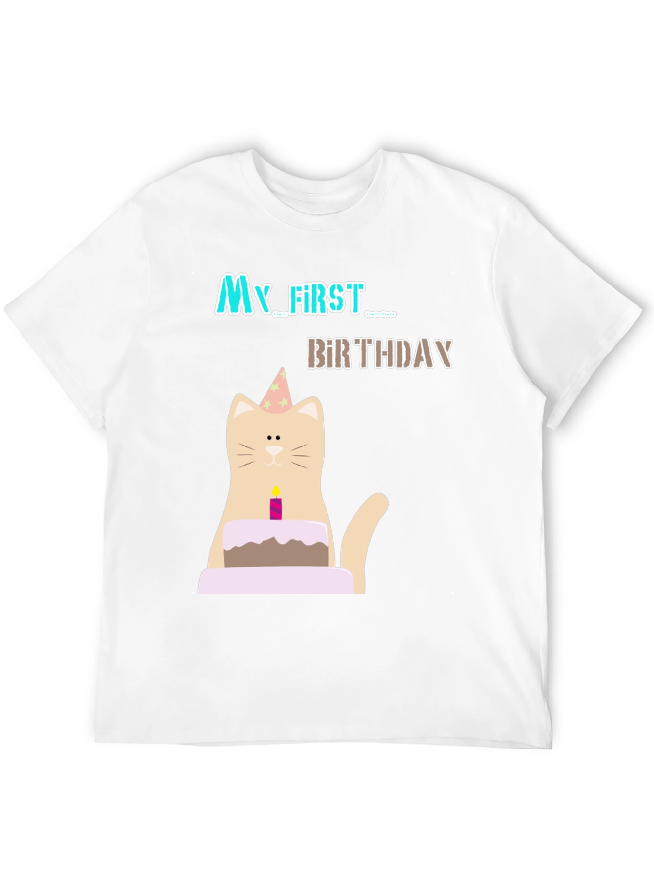My First Birthday Cat Graphic T-Shirt