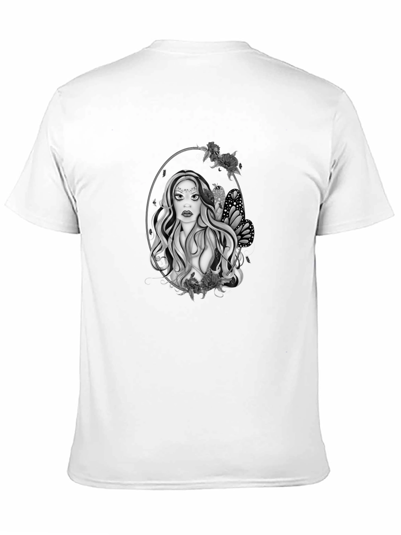 Mystic Woman Graphic Tee - Black Cotton Blend T-Shirt