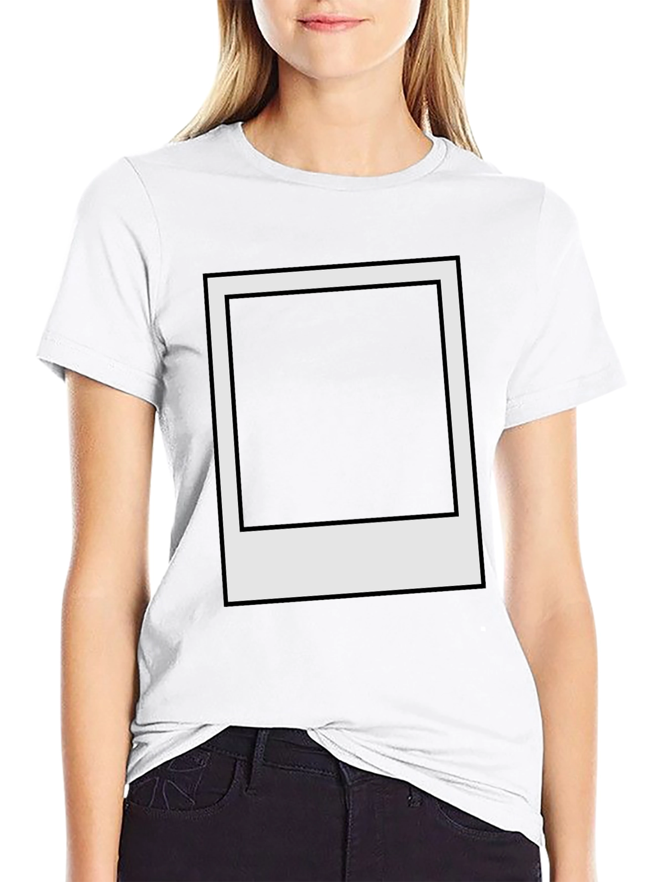 Retro Instant Photo Frame Black Tee