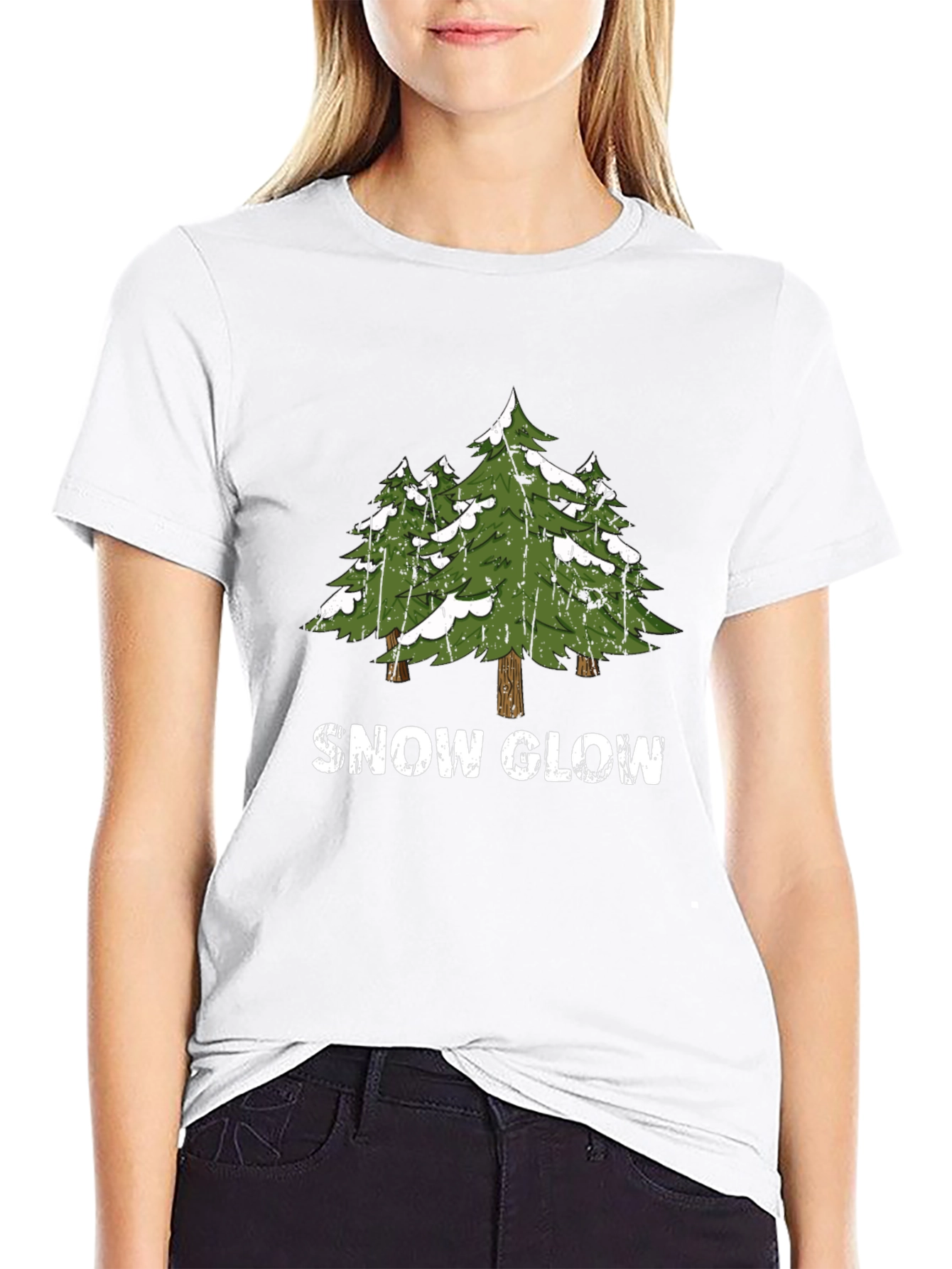 Snow Glow Trees Graphic Tee