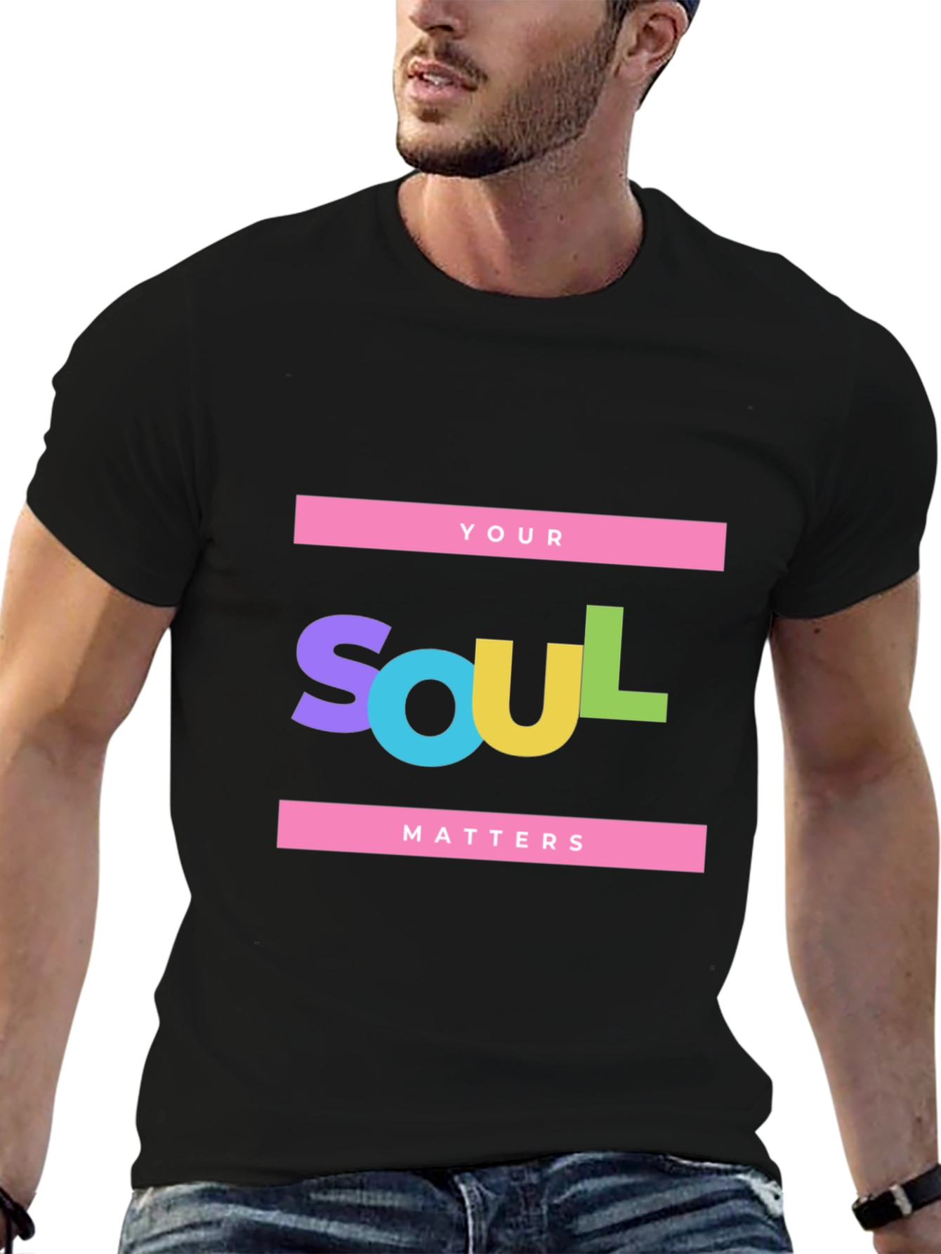 Your Soul Matters Black Graphic Tee