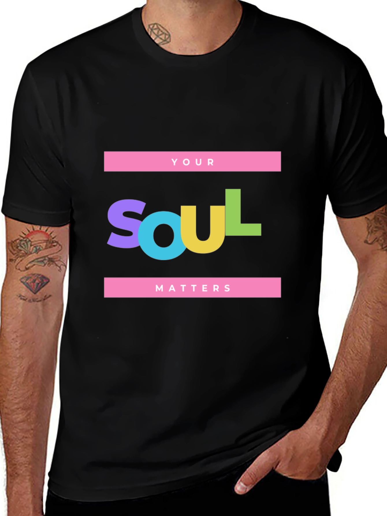 Your Soul Matters Black Graphic Tee
