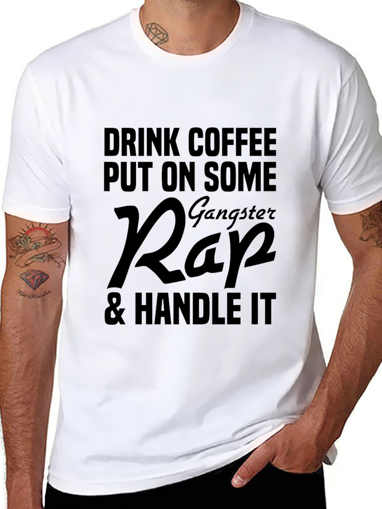 Drink Coffee Gangster Rap T-Shirt