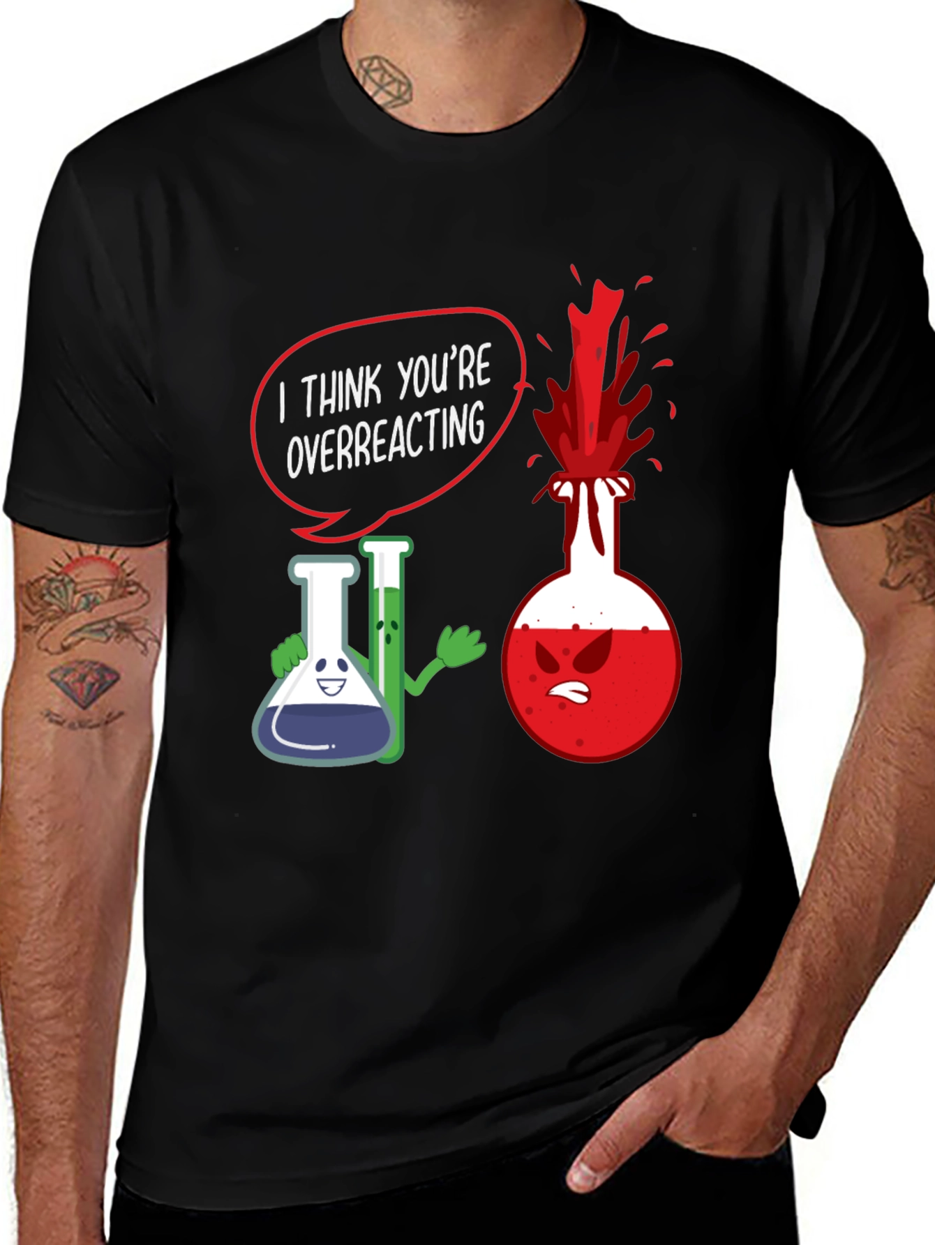 Funny Chemistry T-Shirt - Overreacting Science Tee