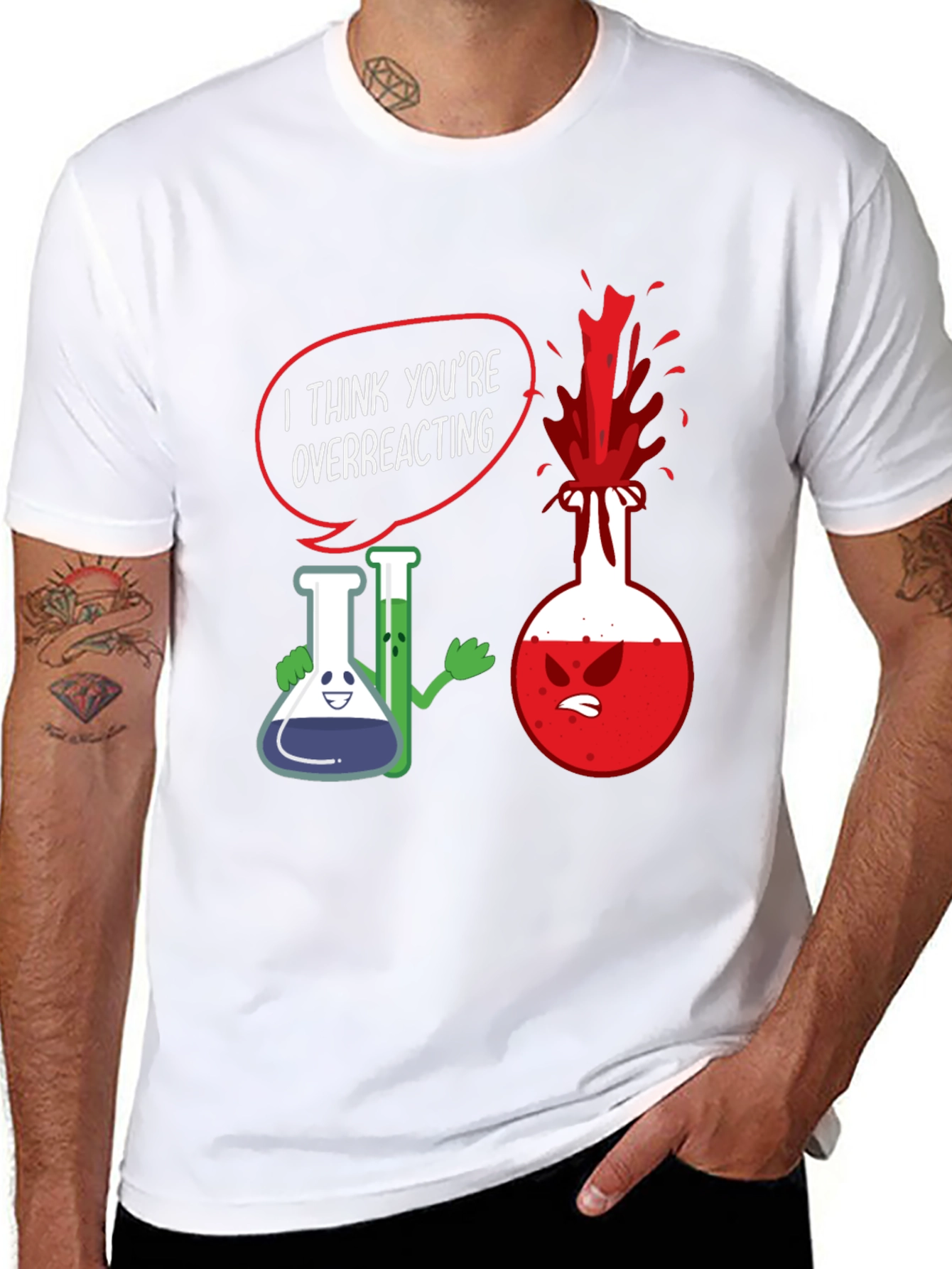 Funny Chemistry T-Shirt - Overreacting Science Tee
