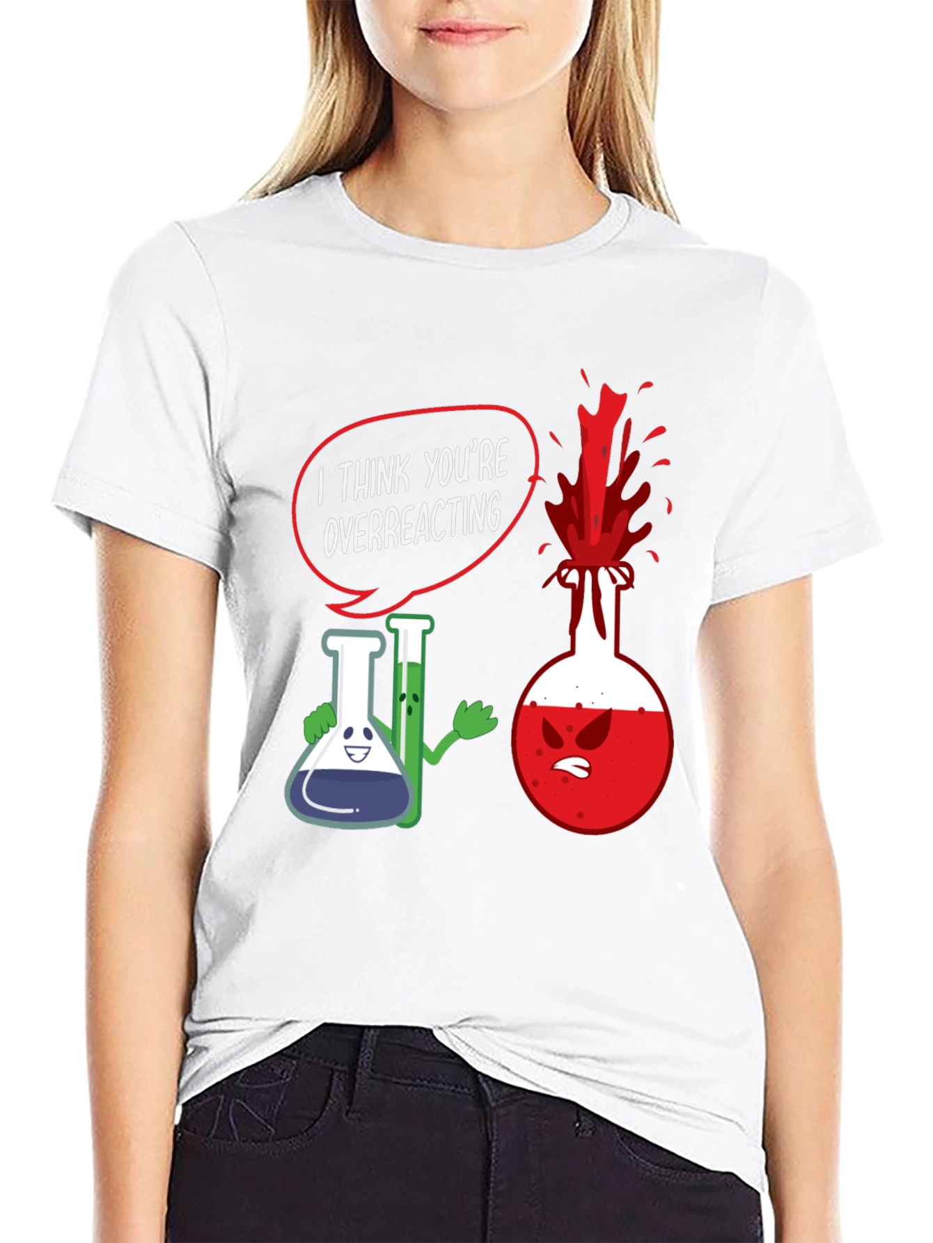 Funny Chemistry T-Shirt - Overreacting Science Tee