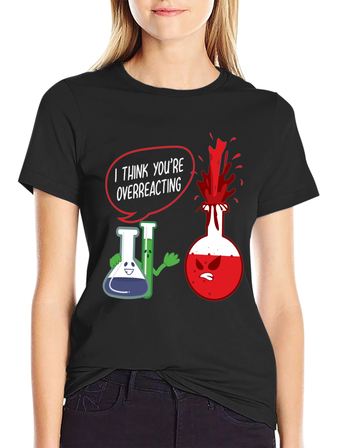 Funny Chemistry T-Shirt - Overreacting Science Tee